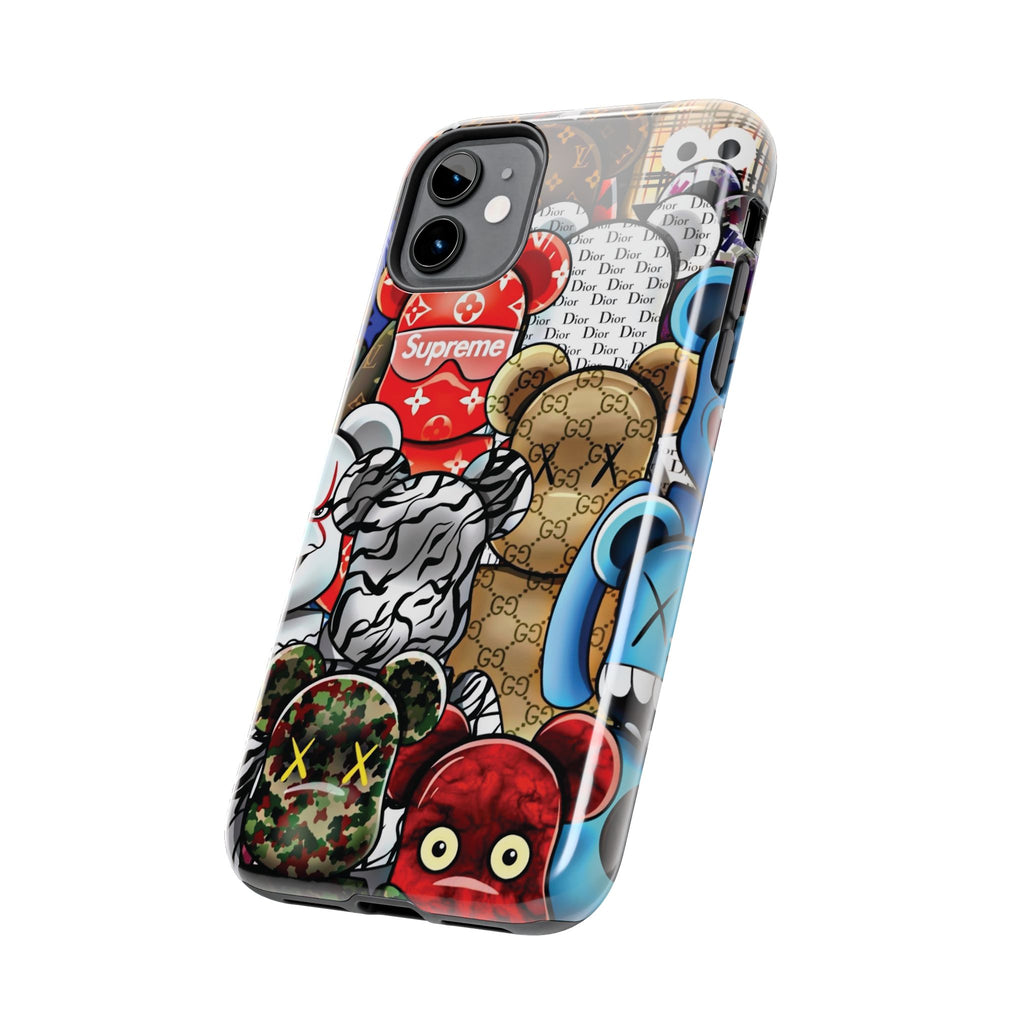 Trendy Bear Phone Case: Stylish Tough Protector for Streetwear Lovers, Gift for Teens, Unique Accessories for Holiday Celebrations