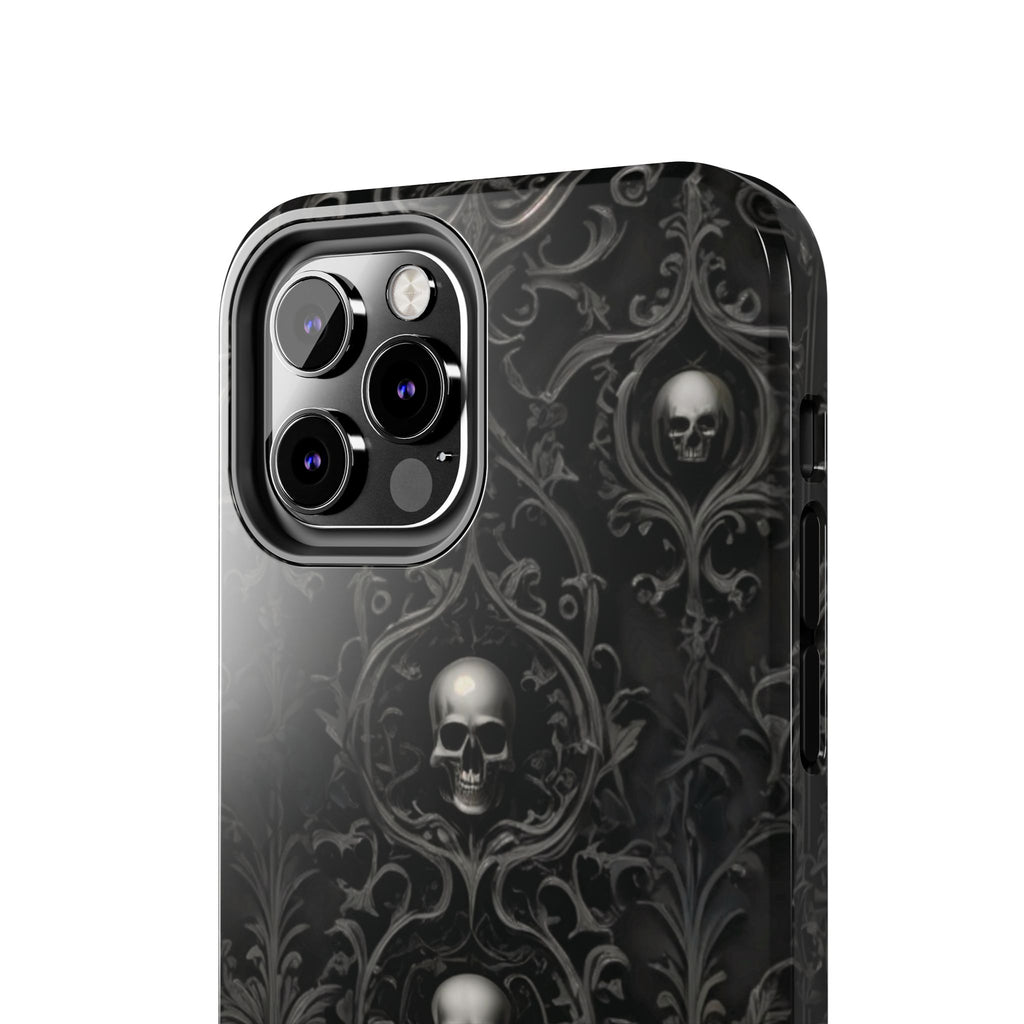 Gothic Skull Phone Cases - Tough Protection, Unique Gift for Halloween, Dark Aesthetic Accessory for Men and Women, Trendy Phone Cover