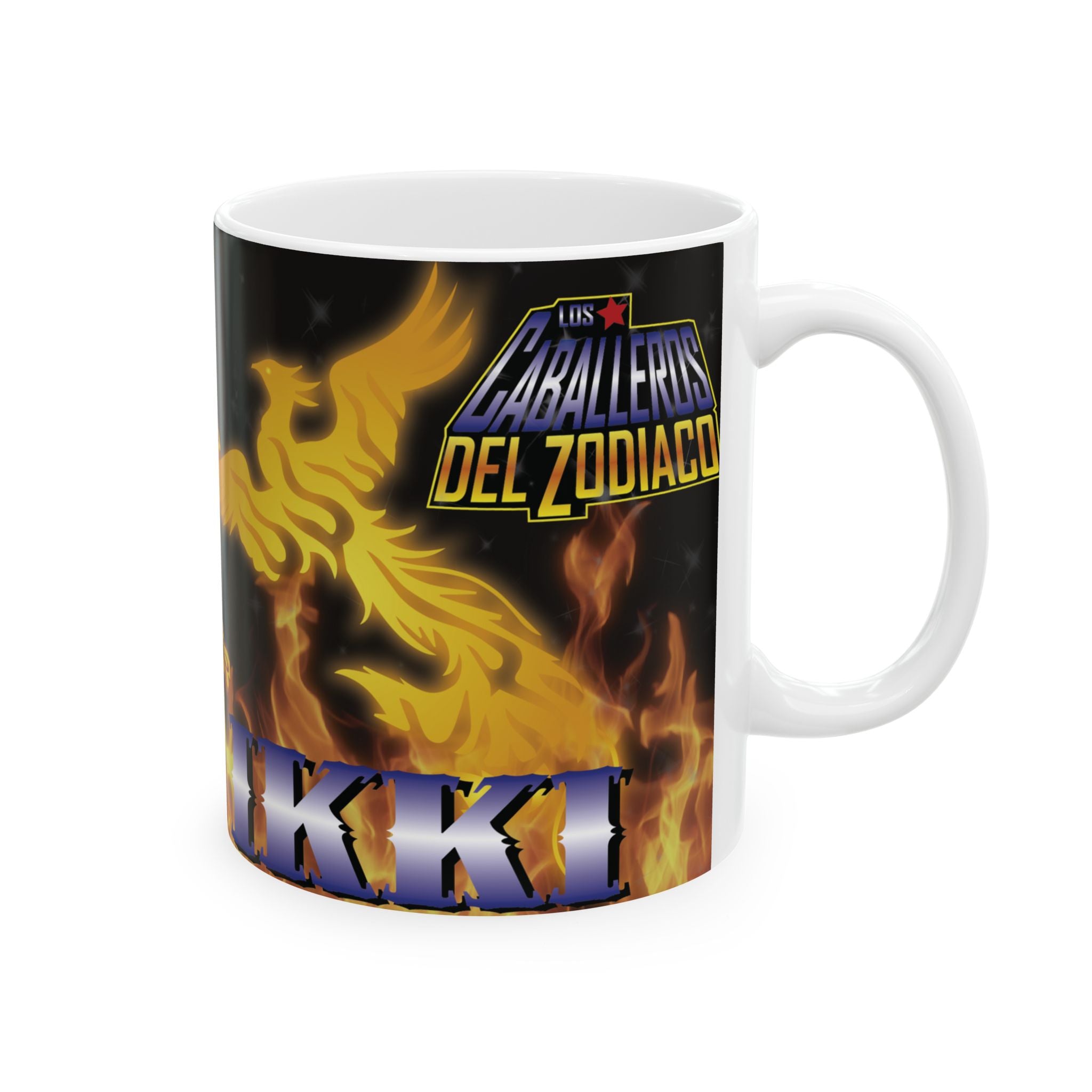 Saint Seiya Phoenix Ikki Ceramic Mug — Anime Coffee Cup with Fiery Design (11oz/15oz)