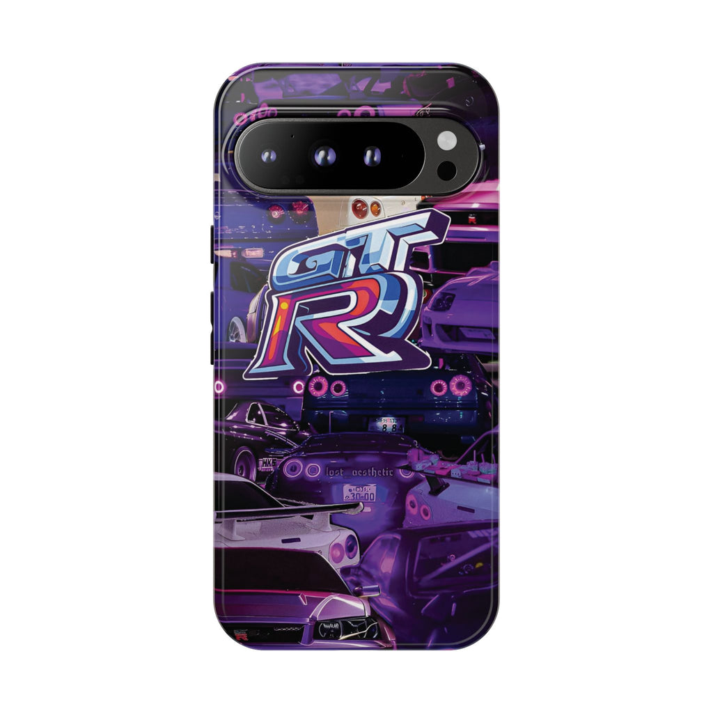 GTR Racing Phone Case – Neon Purple Sportscar Design