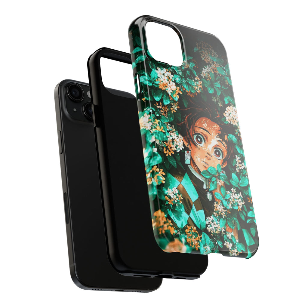 Floral Fantasy Tough Phone Cases | Trendy Phone Cover | Unique Gift for Nature Lovers | Durable Protection | Anime-Inspired Design
