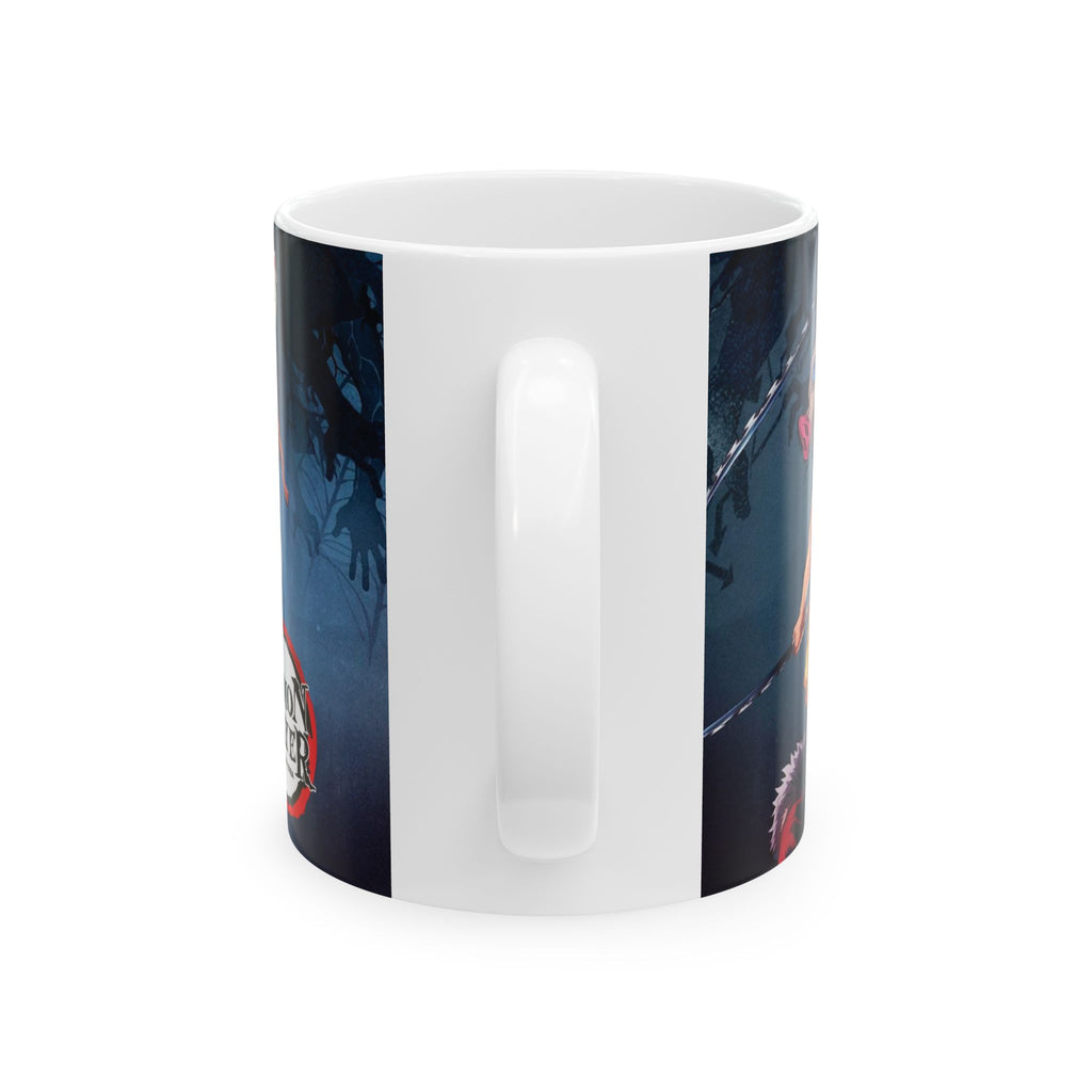 Anime Demon Slayer Ceramic Mug — Tanjiro & Nezuko Action Design (11oz/15oz)