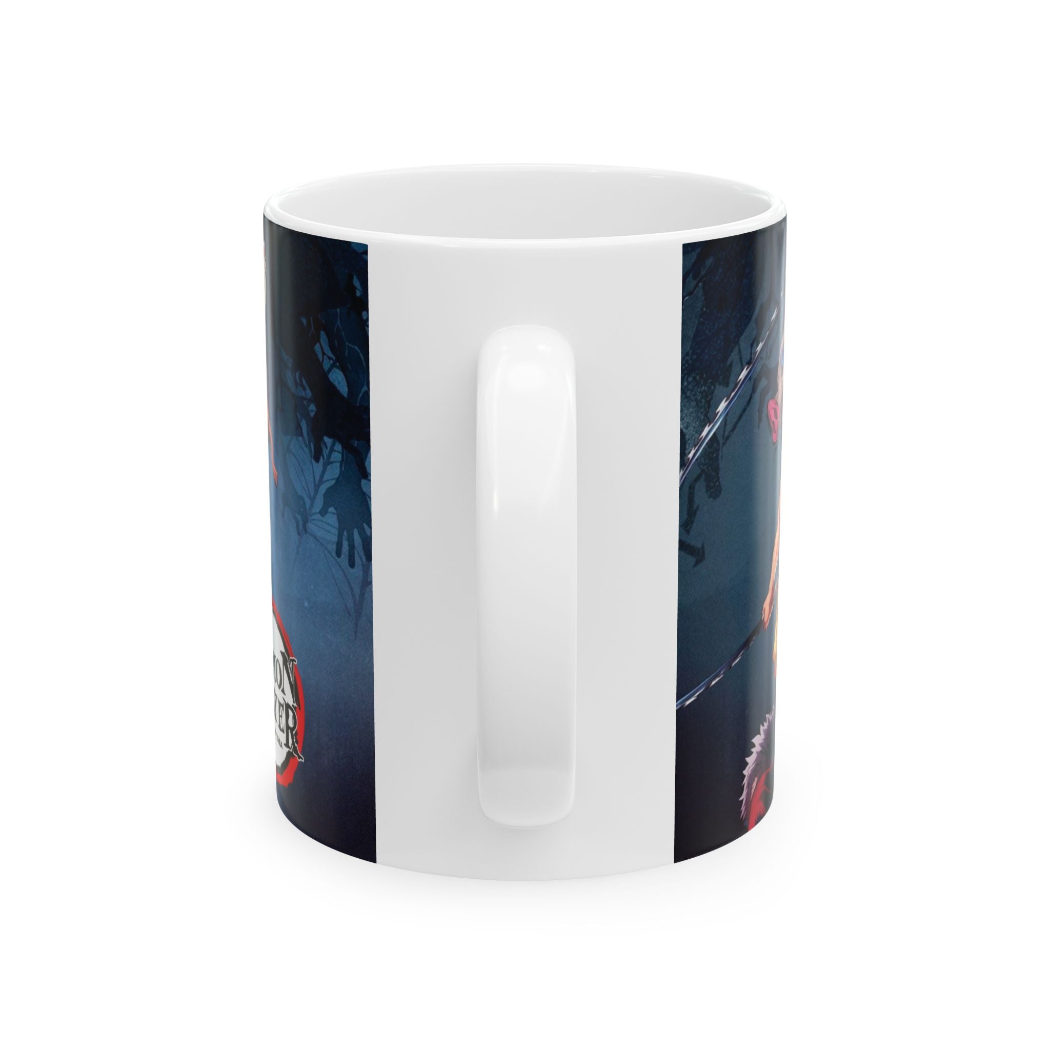 Anime Demon Slayer Ceramic Mug — Tanjiro & Nezuko Action Design (11oz/15oz)