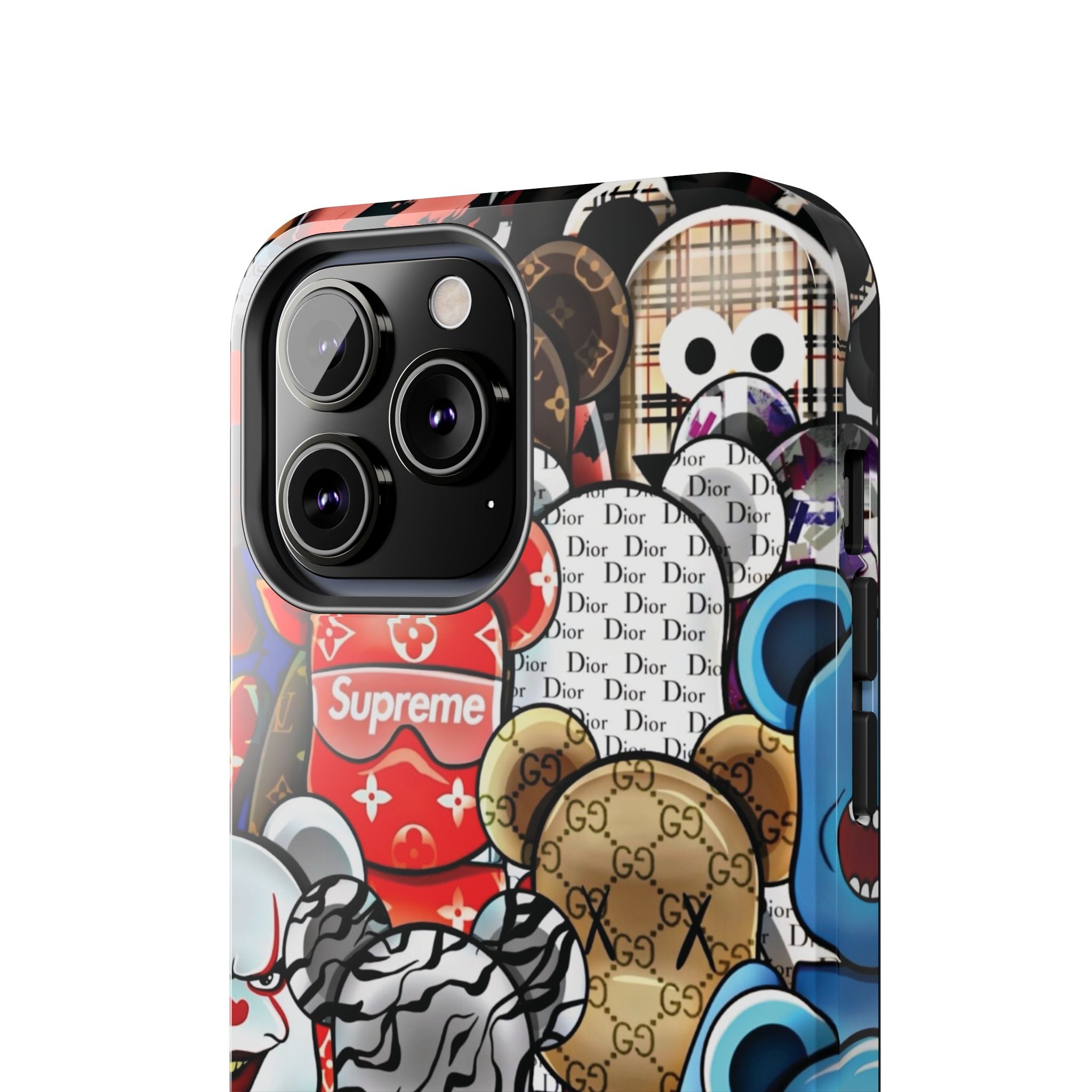 Trendy Bear Phone Case: Stylish Tough Protector for Streetwear Lovers, Gift for Teens, Unique Accessories for Holiday Celebrations