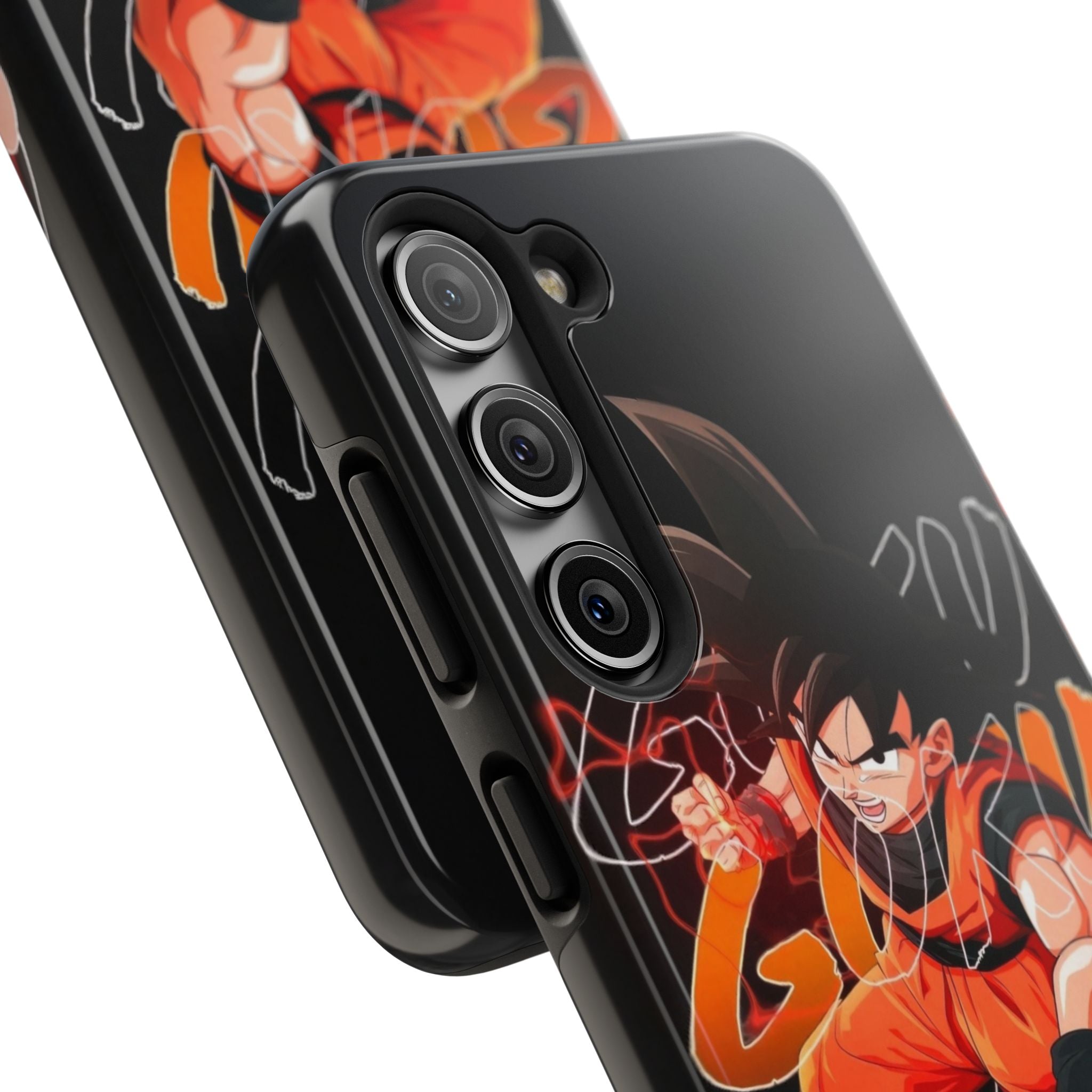 Anime Tough Phone Cases, Goku Strength Case, Durable Phone Cover, Gaming Phone Accessory, Cartoon Phone Case, Gift for Fans