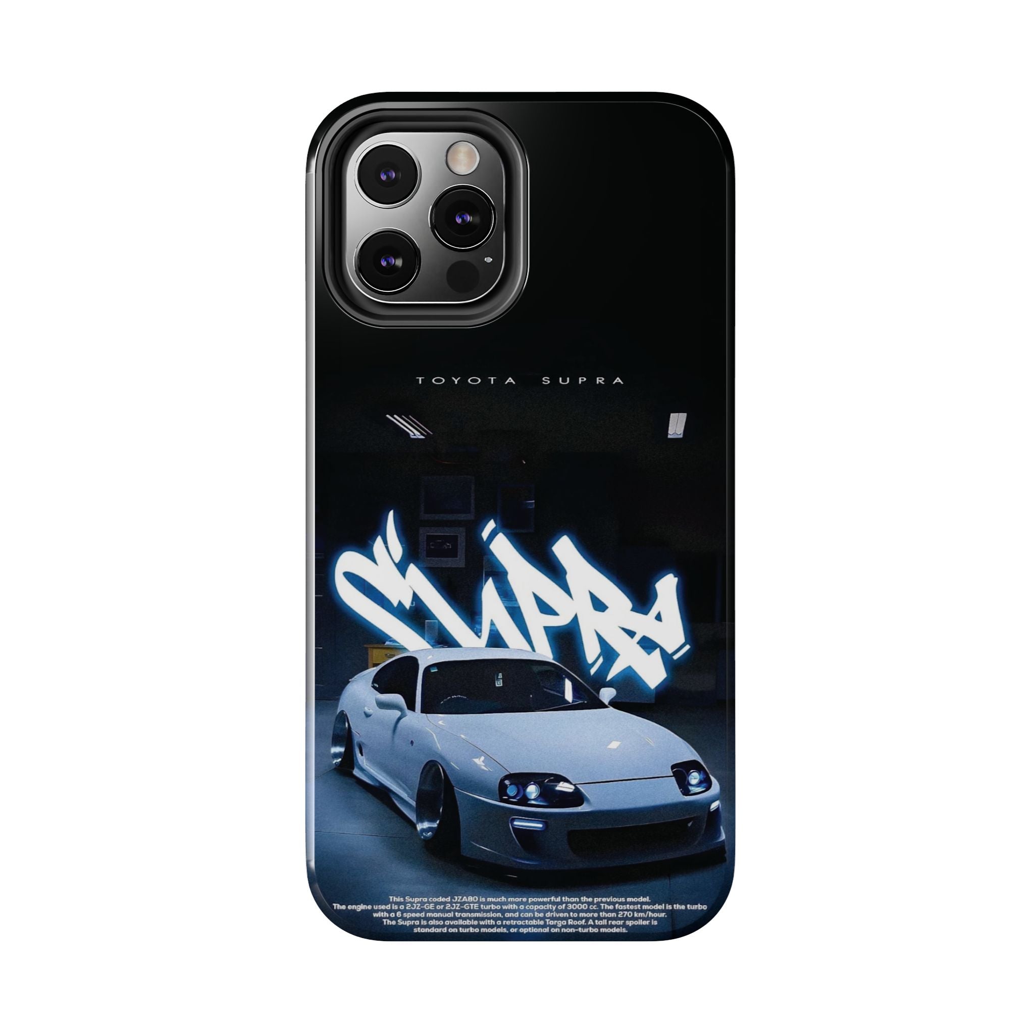 Toyota Supra Graffiti Phone Case - Tough & Stylish Protection for Car Enthusiasts