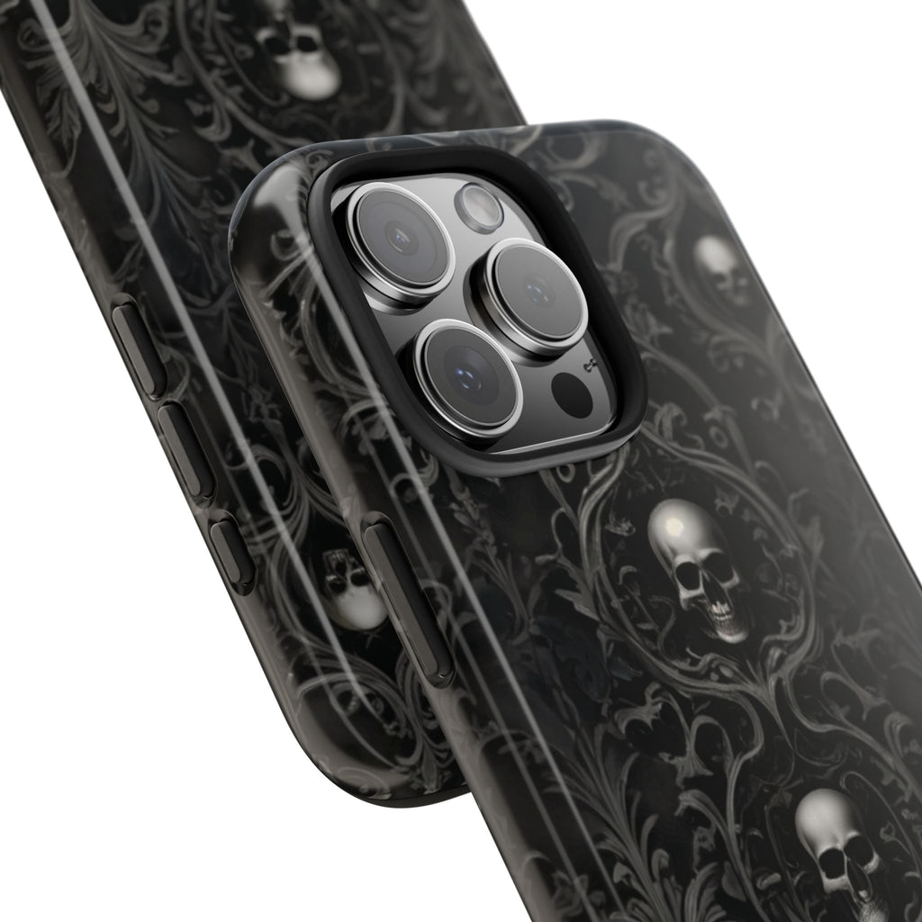Gothic Skull Phone Cases - Tough Protection, Unique Gift for Halloween, Dark Aesthetic Accessory for Men and Women, Trendy Phone Cover