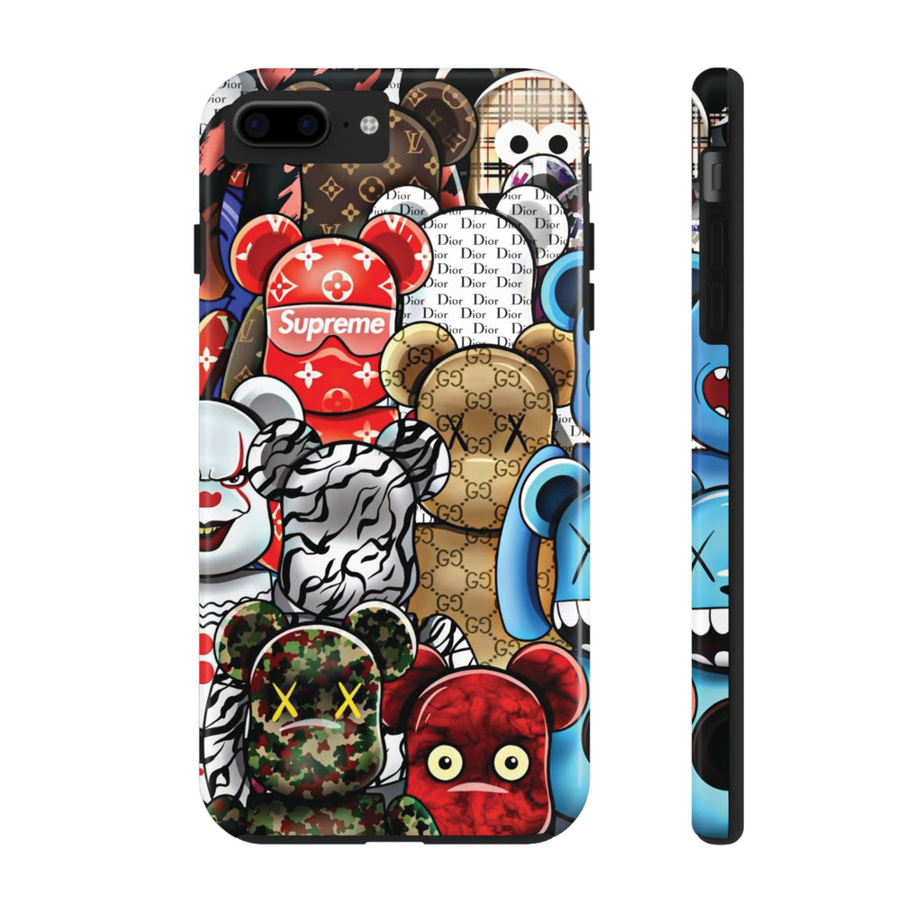 Trendy Bear Phone Case: Stylish Tough Protector for Streetwear Lovers, Gift for Teens, Unique Accessories for Holiday Celebrations