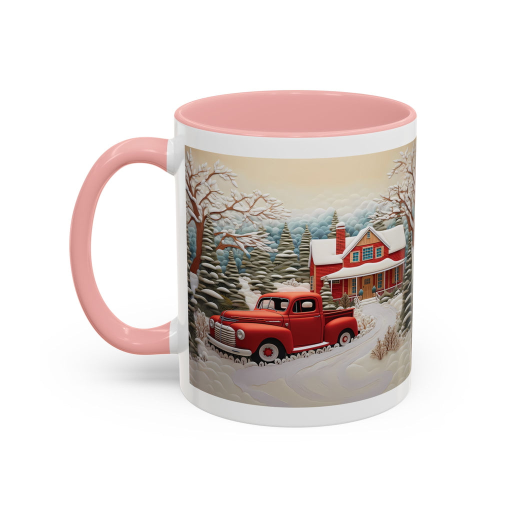 Winter Wonderland Accent Coffee Mug, Cozy Holiday Coffee Cup, Festive Gift for Coffee Lovers, Winter Decor Mug, Rustic Home Accent