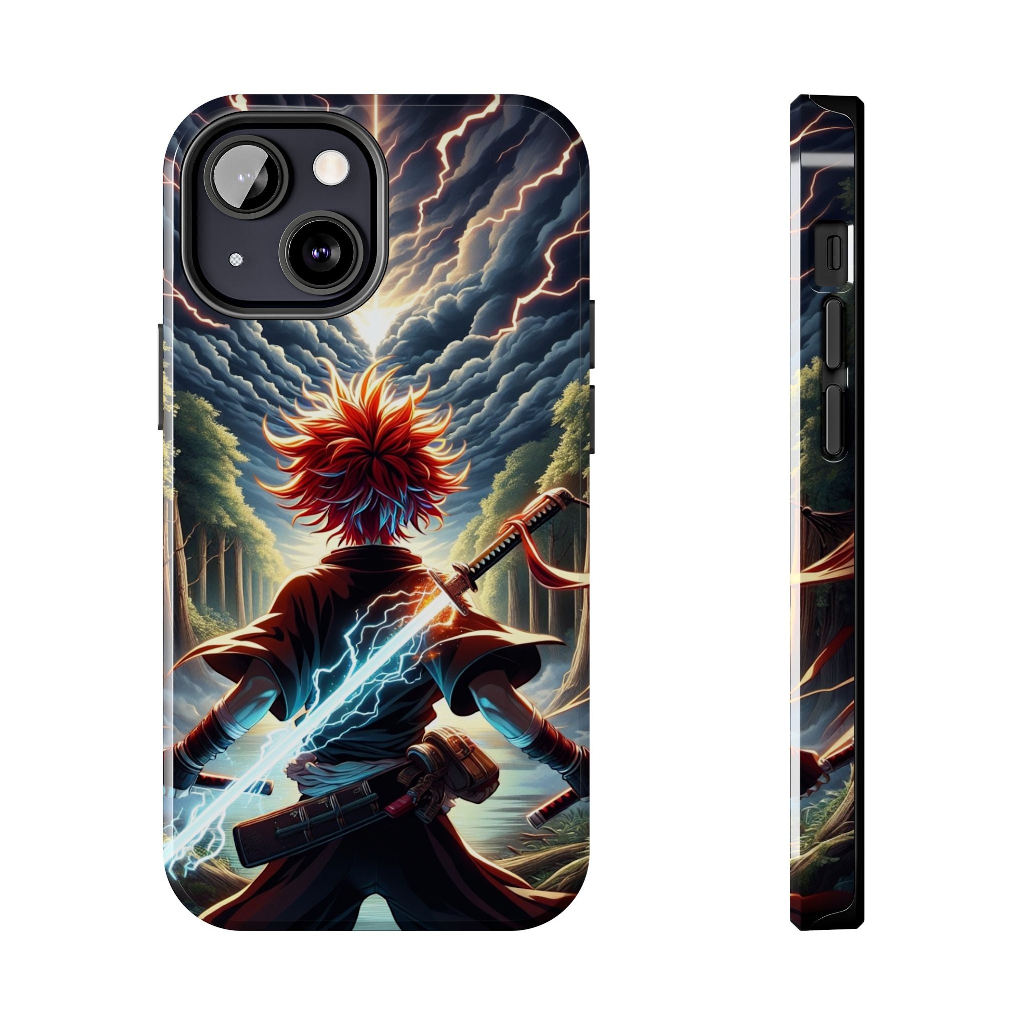 Epic Adventure Tough Phone Cases, Anime, Lightning Design, Durable Cover, Gift for Gamers, Festival Essential