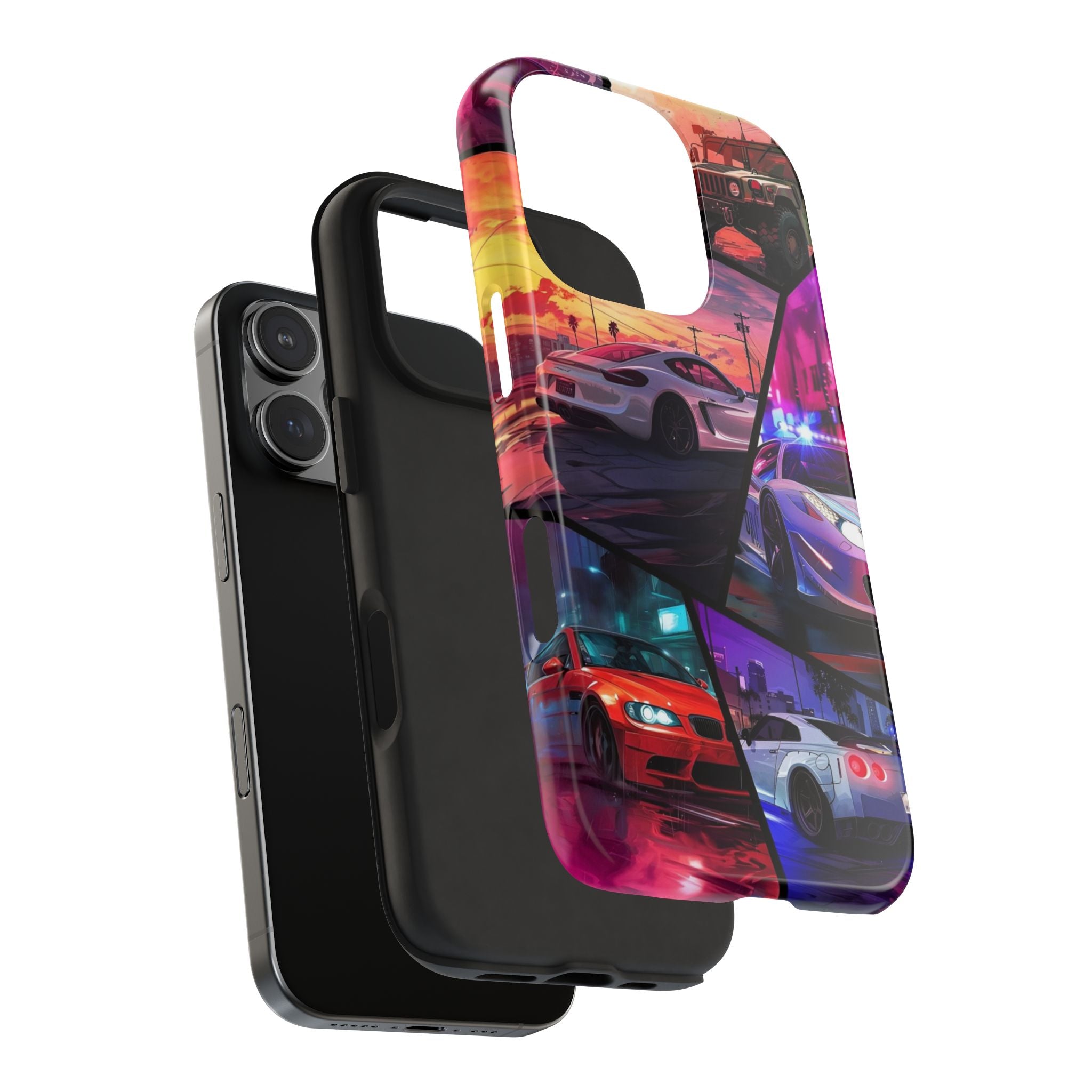 Vibrant Automotive Tough Phone Cases for Car Enthusiasts