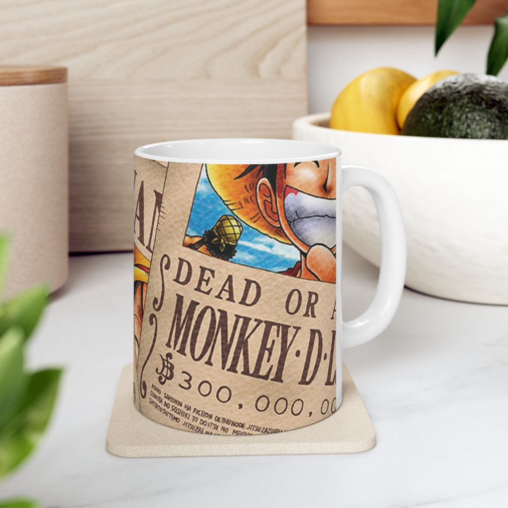 Wanted Poster Ceramic Mug — Vintage Bounty Design (11oz & 15oz)