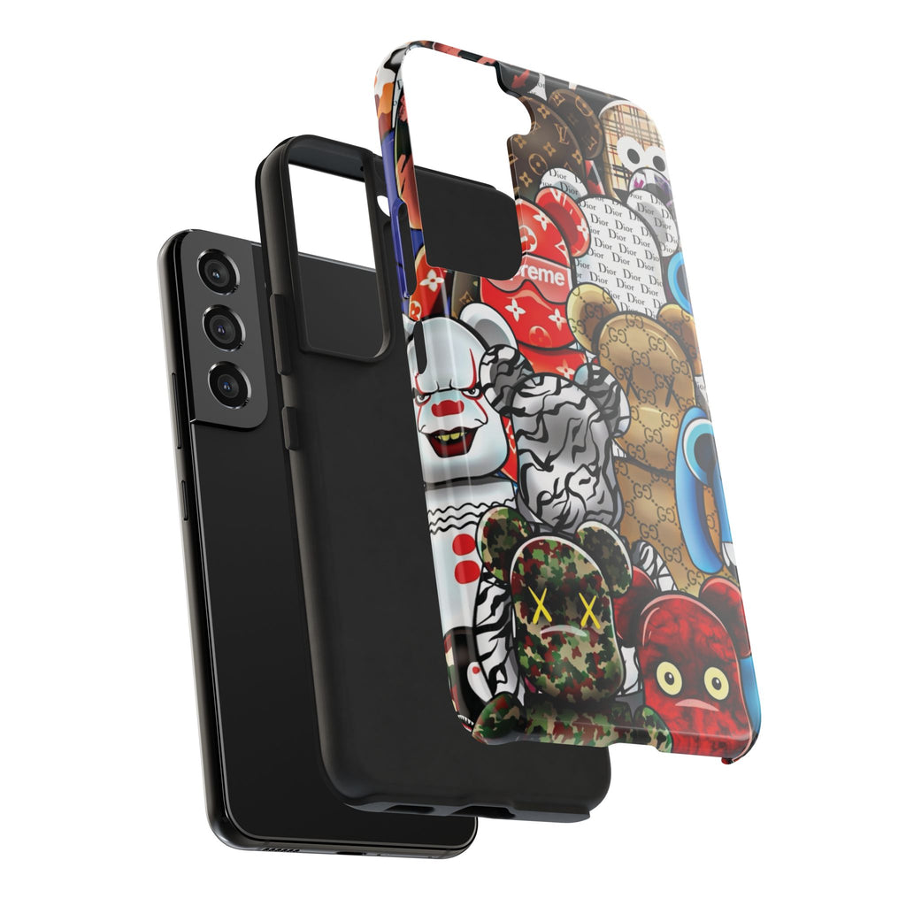 Trendy Bear Phone Case: Stylish Tough Protector for Streetwear Lovers, Gift for Teens, Unique Accessories for Holiday Celebrations