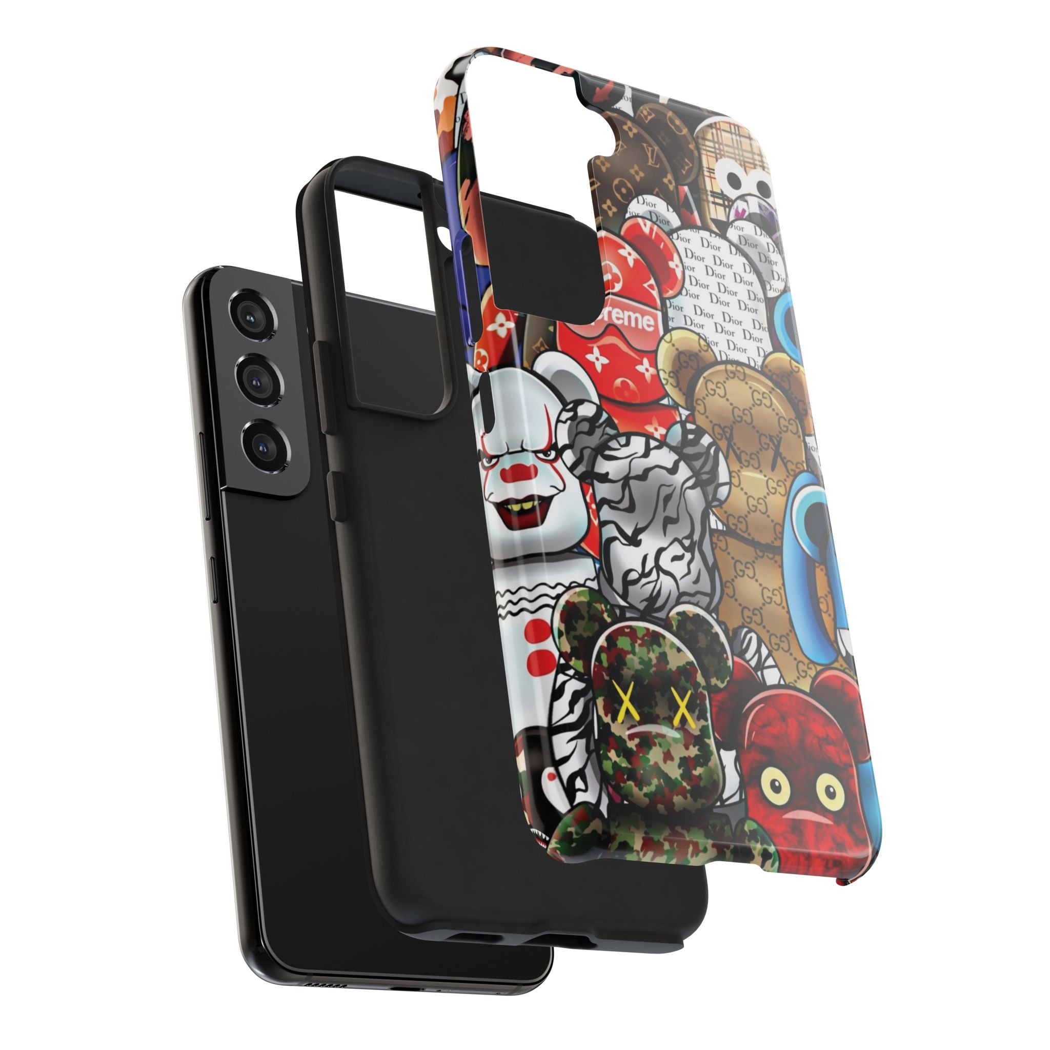Trendy Bear Phone Case: Stylish Tough Protector for Streetwear Lovers, Gift for Teens, Unique Accessories for Holiday Celebrations