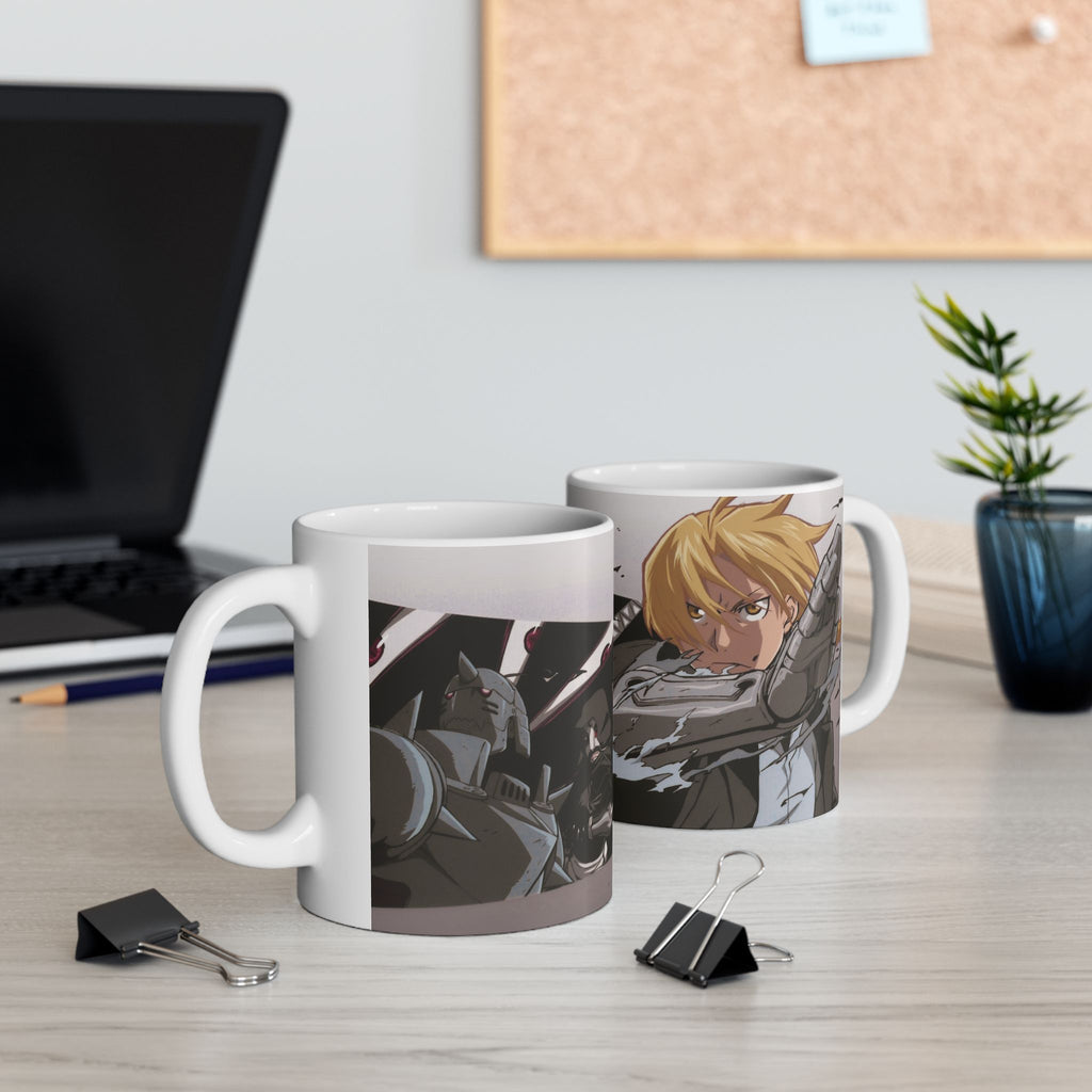 Anime Character Battle Ceramic Mug — Stylish 11oz & 15oz Coffee Cup