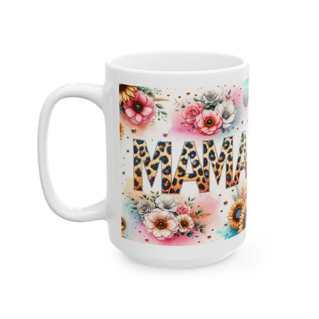 Floral Mama Mug - Perfect Gift for Moms, Coffee Lover, Birthday, Mother's Day, Home Decor, Cute Kitchen Accessories