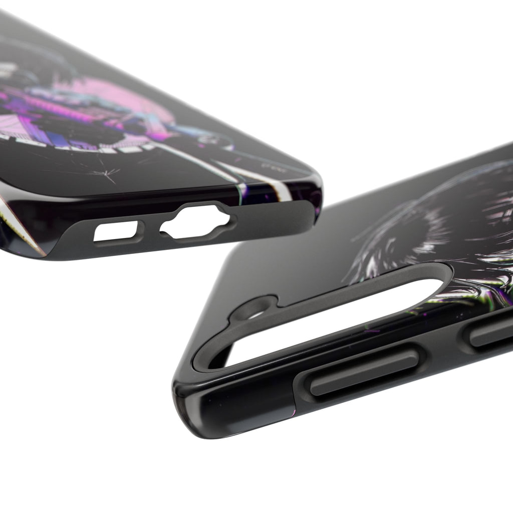 Anime-Style Tough Phone Cases with Edgy Designs, Perfect for Gamers, Cyberpunk Lovers, Gifts for Birthdays, Holidays, and Cosplay