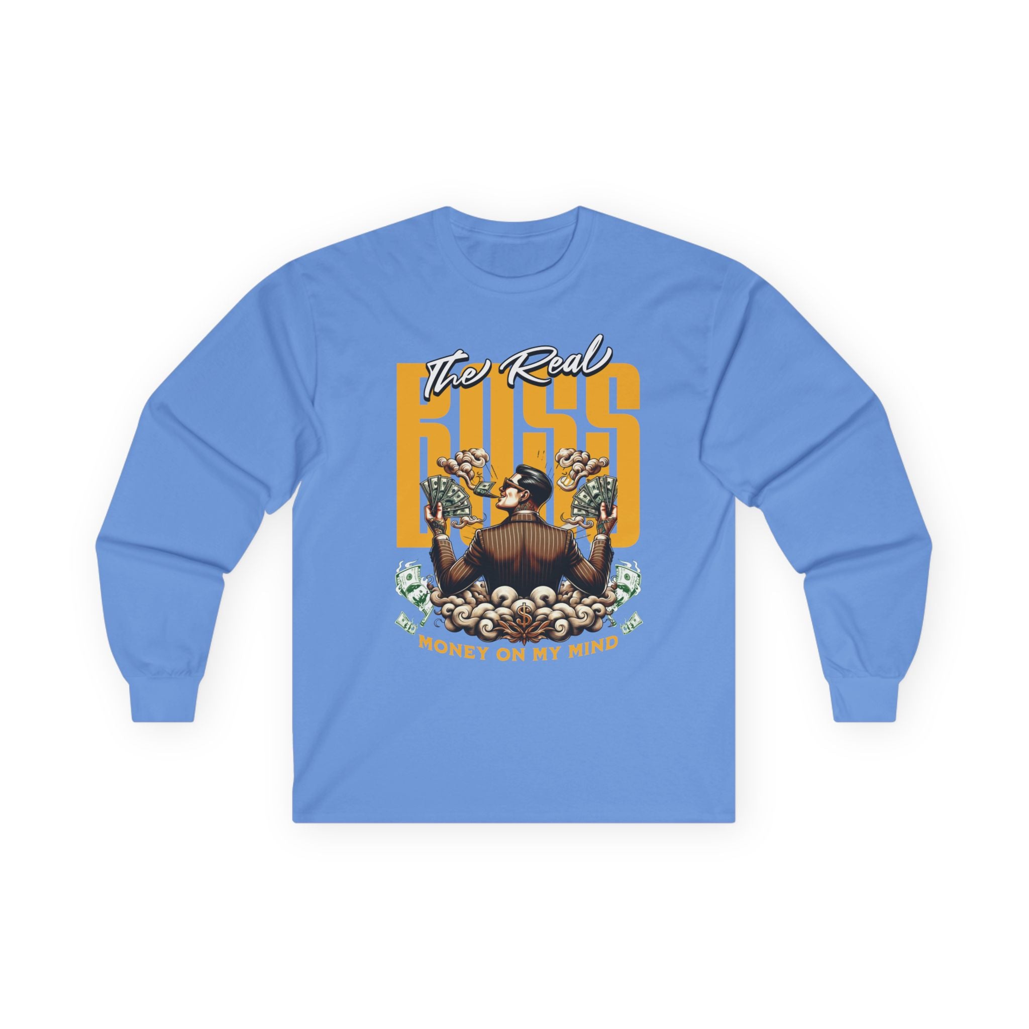 The Real Boss Long Sleeve Tee - Money On My Mind | Trendy Unisex Shirt, Gift for Entrepreneurs, Streetwear Fashion, Casual Outfit, [...]