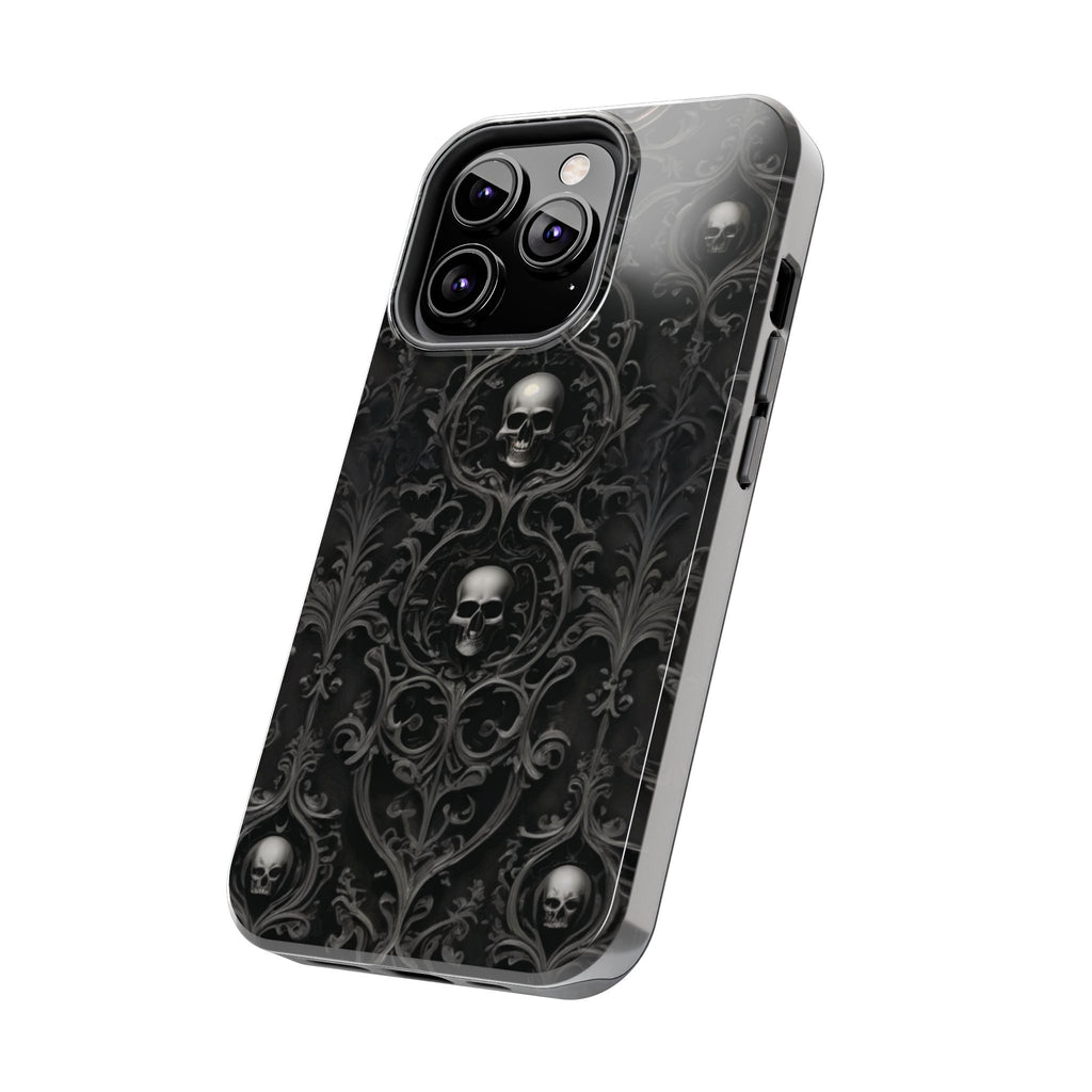 Gothic Skull Phone Cases - Tough Protection, Unique Gift for Halloween, Dark Aesthetic Accessory for Men and Women, Trendy Phone Cover