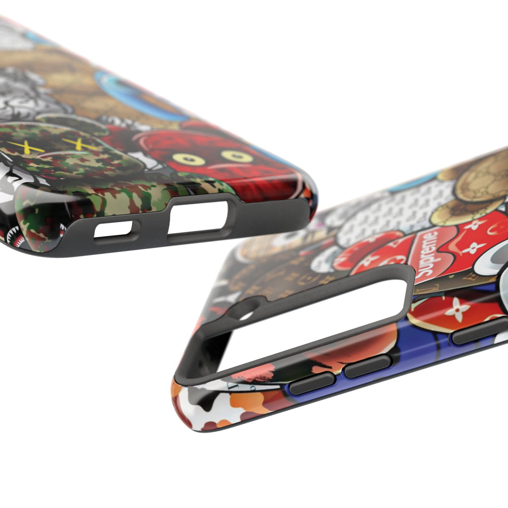 Trendy Bear Phone Case: Stylish Tough Protector for Streetwear Lovers, Gift for Teens, Unique Accessories for Holiday Celebrations