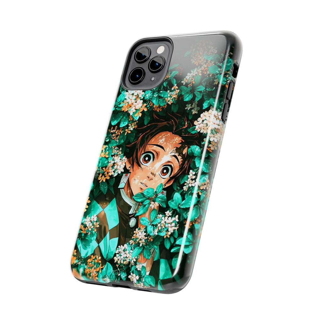 Floral Fantasy Tough Phone Cases | Trendy Phone Cover | Unique Gift for Nature Lovers | Durable Protection | Anime-Inspired Design