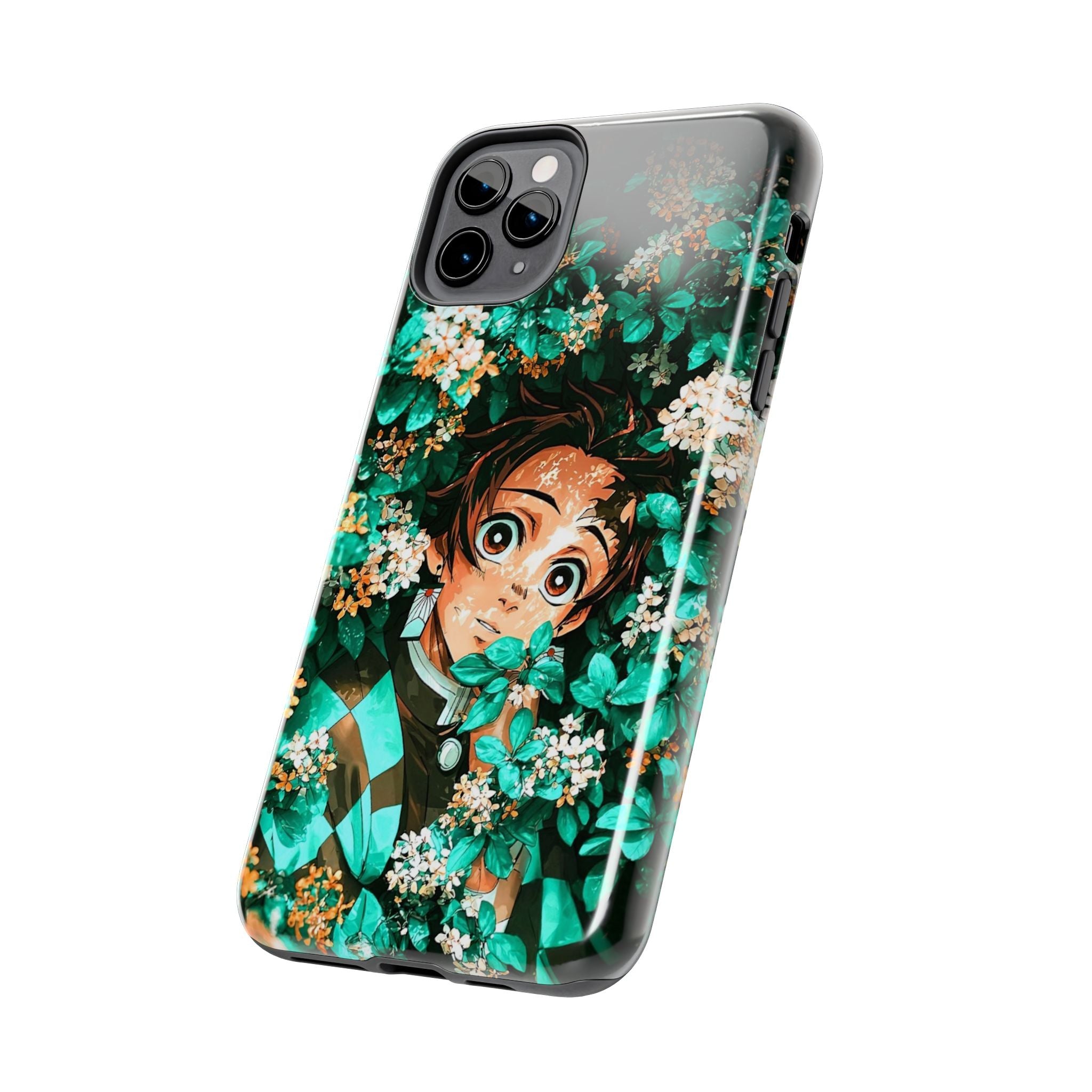 Floral Fantasy Tough Phone Cases | Trendy Phone Cover | Unique Gift for Nature Lovers | Durable Protection | Anime-Inspired Design