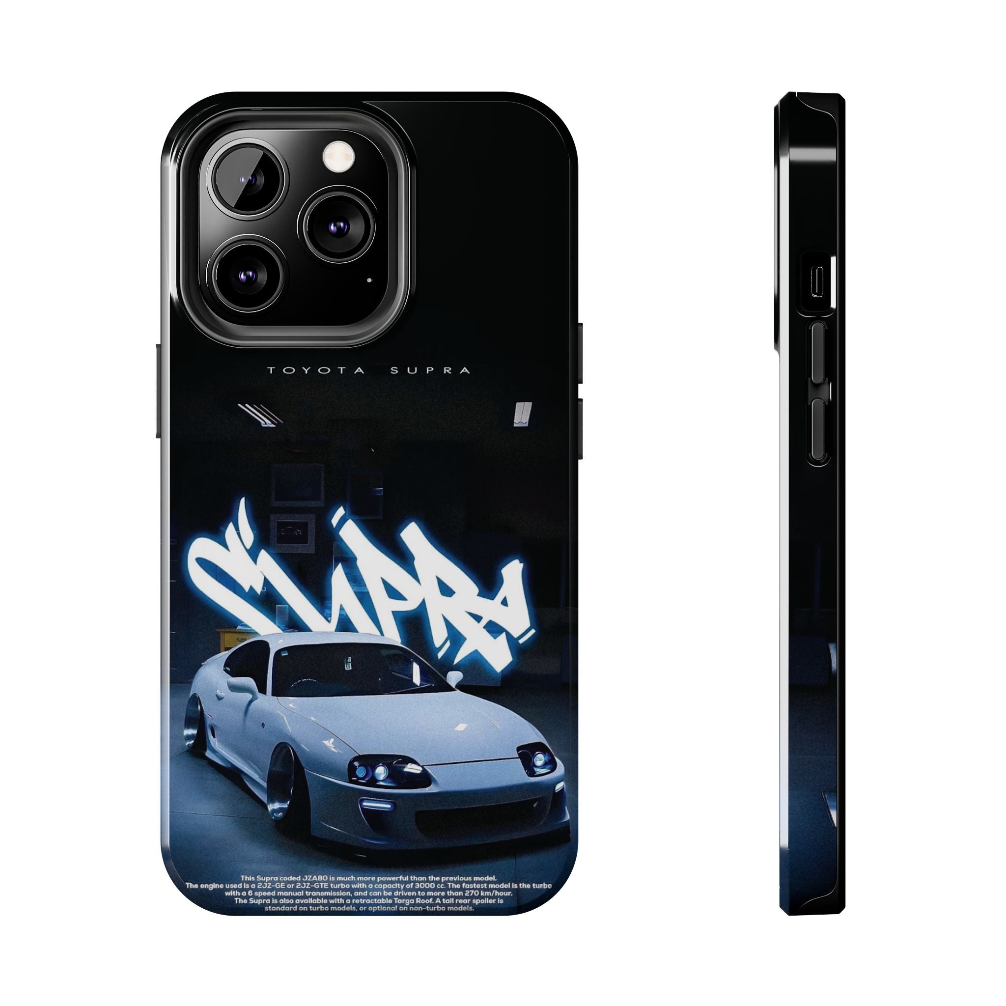 Toyota Supra Graffiti Phone Case - Tough & Stylish Protection for Car Enthusiasts