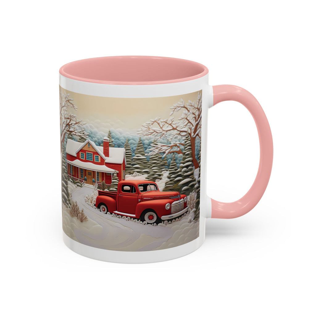 Winter Wonderland Accent Coffee Mug, Cozy Holiday Coffee Cup, Festive Gift for Coffee Lovers, Winter Decor Mug, Rustic Home Accent