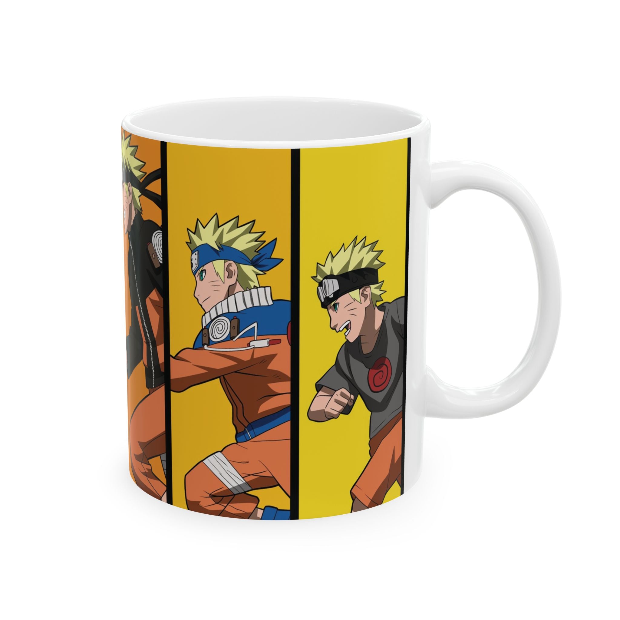 Naruto Evolution Ceramic Mug — Anime Ninja Transformations (11oz, 15oz)