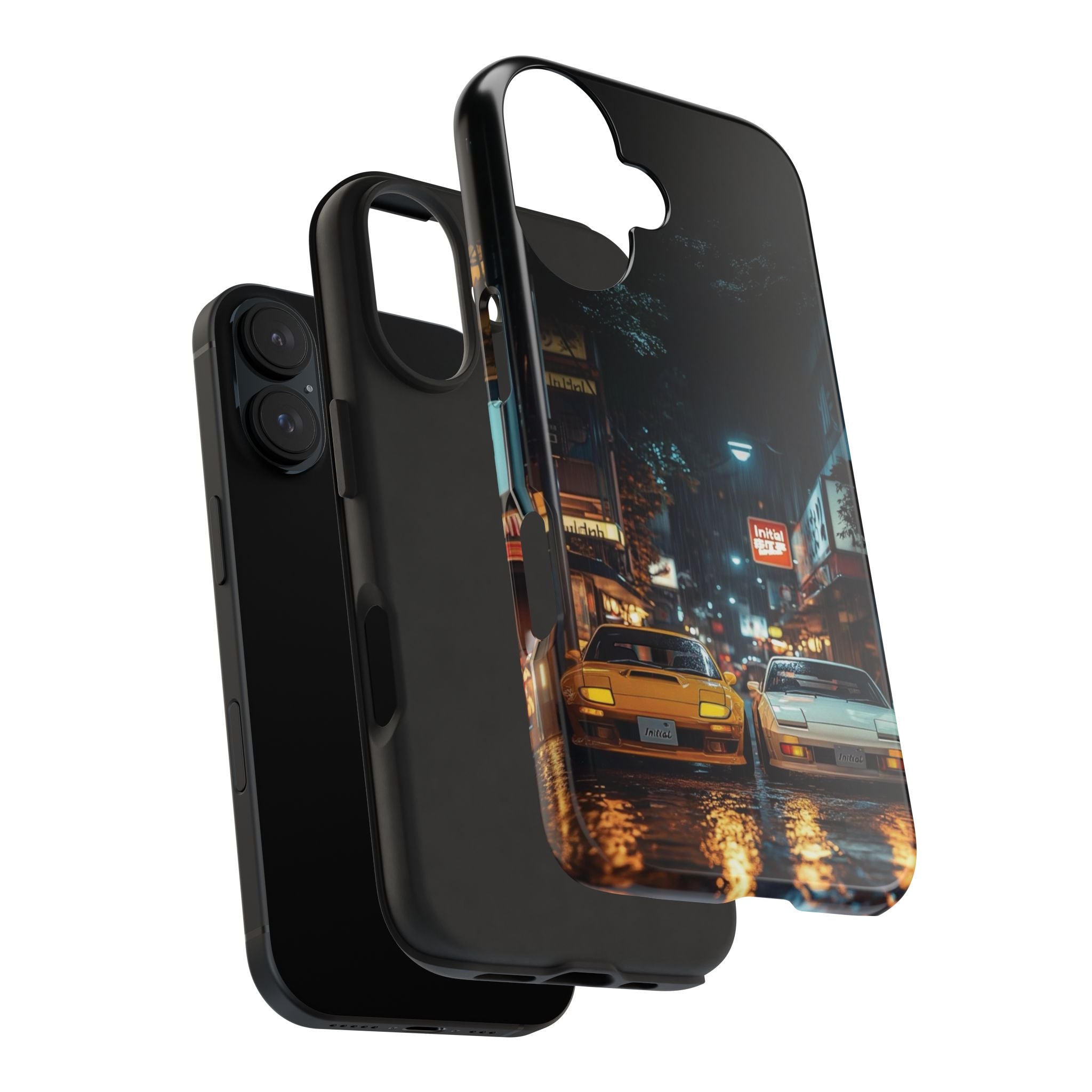 Night Cityscape Phone Cases, Urban Aesthetic Case, Tough Protection Case, Perfect Gift for Car Lovers, Ideal for Birthdays, Holidays