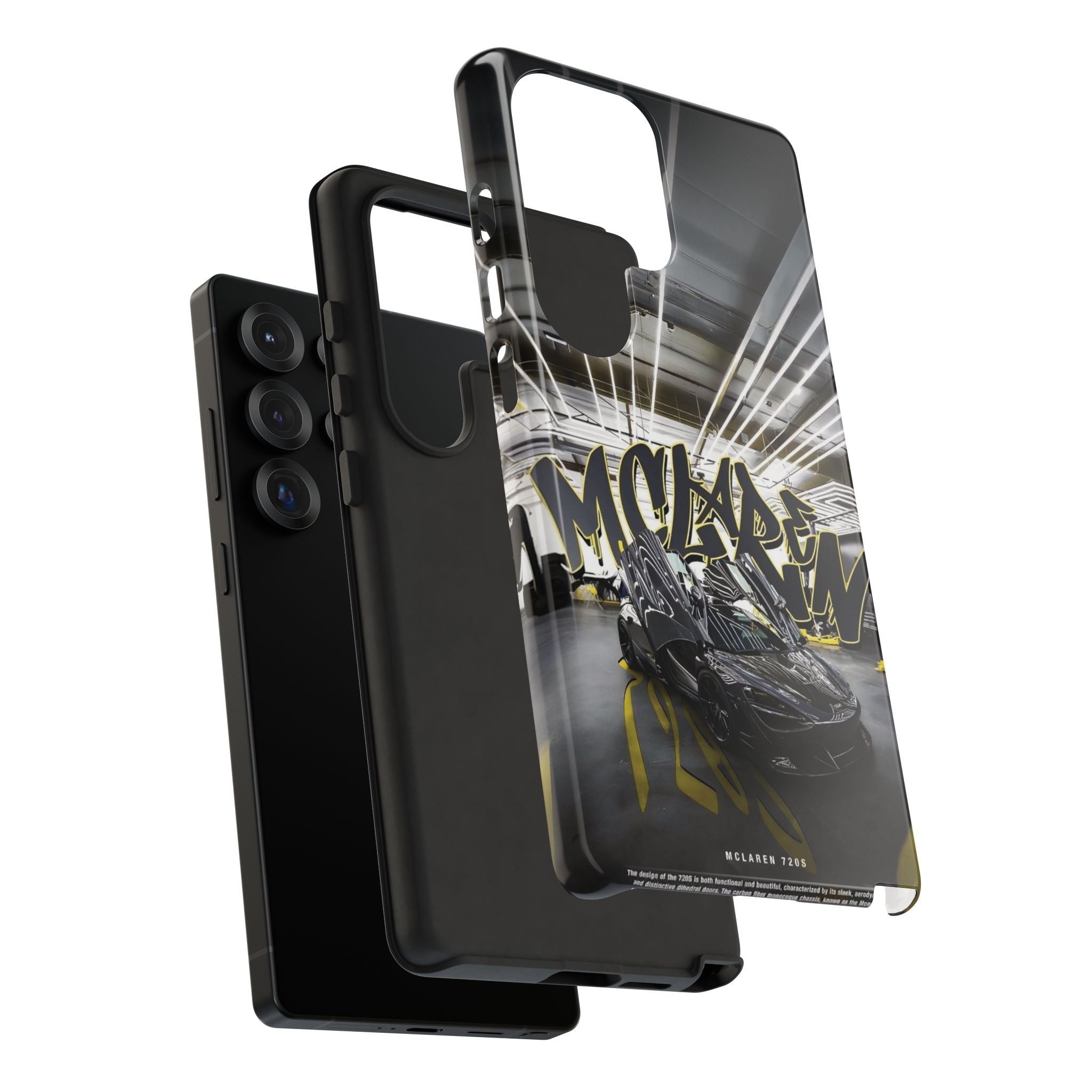 Racing Graffiti Phone Case — McLaren Sports Car Garage Design