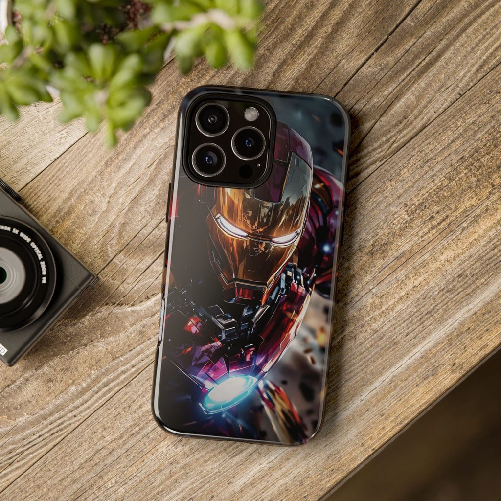 Iron Warrior Tough Phone Case — Protective Superhero Armor Design