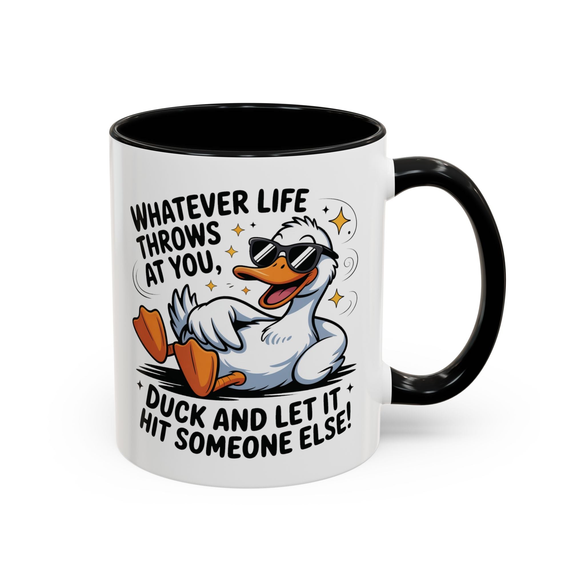 Duck Humor Coffee Mug - Fun Gift for Friends, Inspirational Mug, Quirky Kitchen Decor, Unique Birthday Present, Positive Vibes