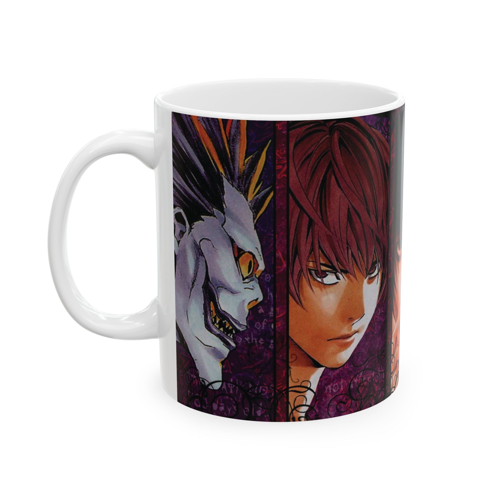 Anime Character Collage Mug — Dark Aesthetic Ceramic Coffee Cup (11oz, 15oz)