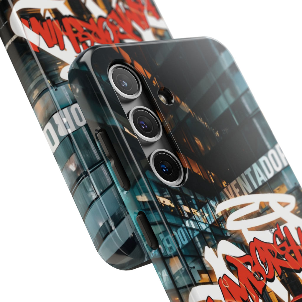Urban Graffiti Tough Phone Case - Red Lamborghini Design