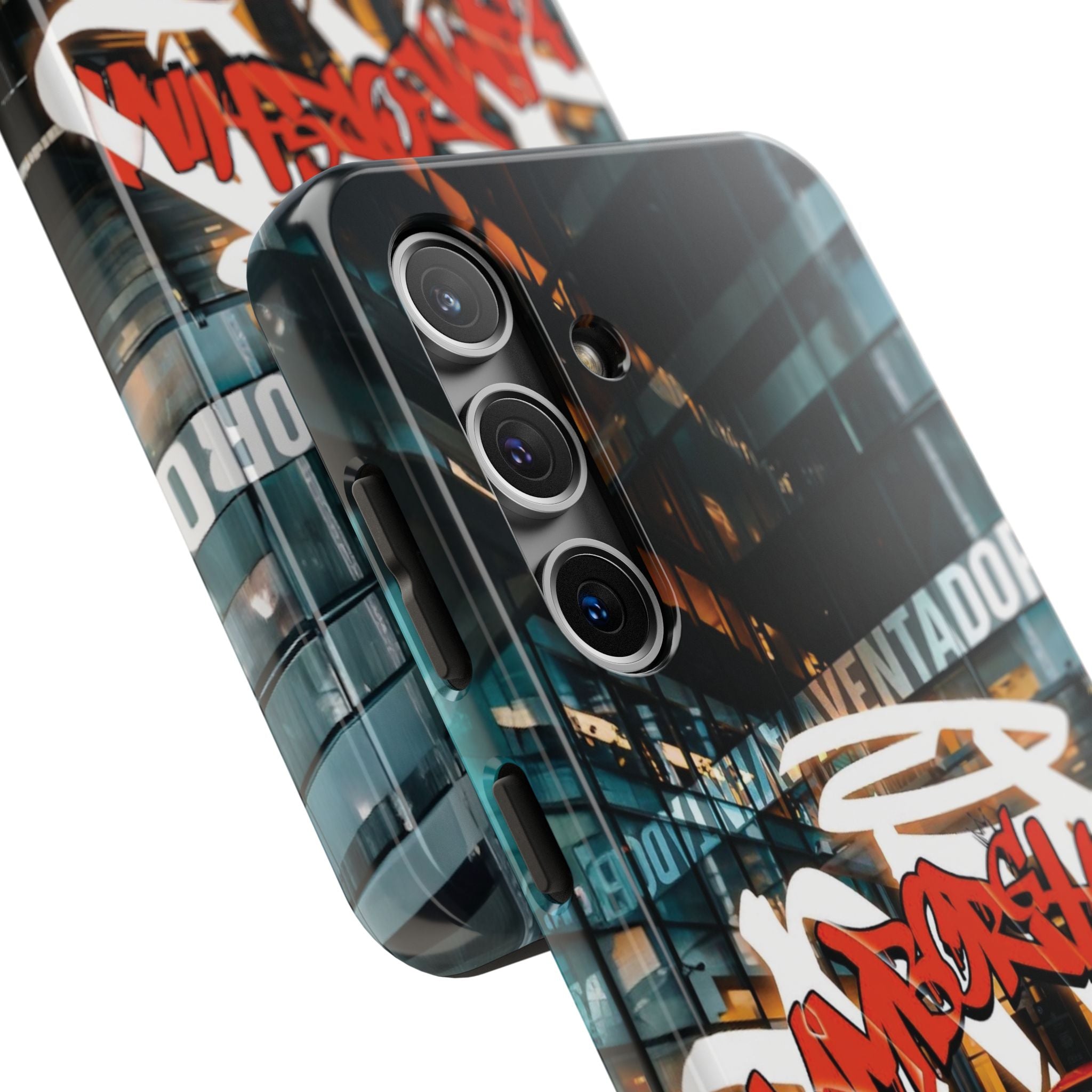 Urban Graffiti Tough Phone Case - Red Lamborghini Design