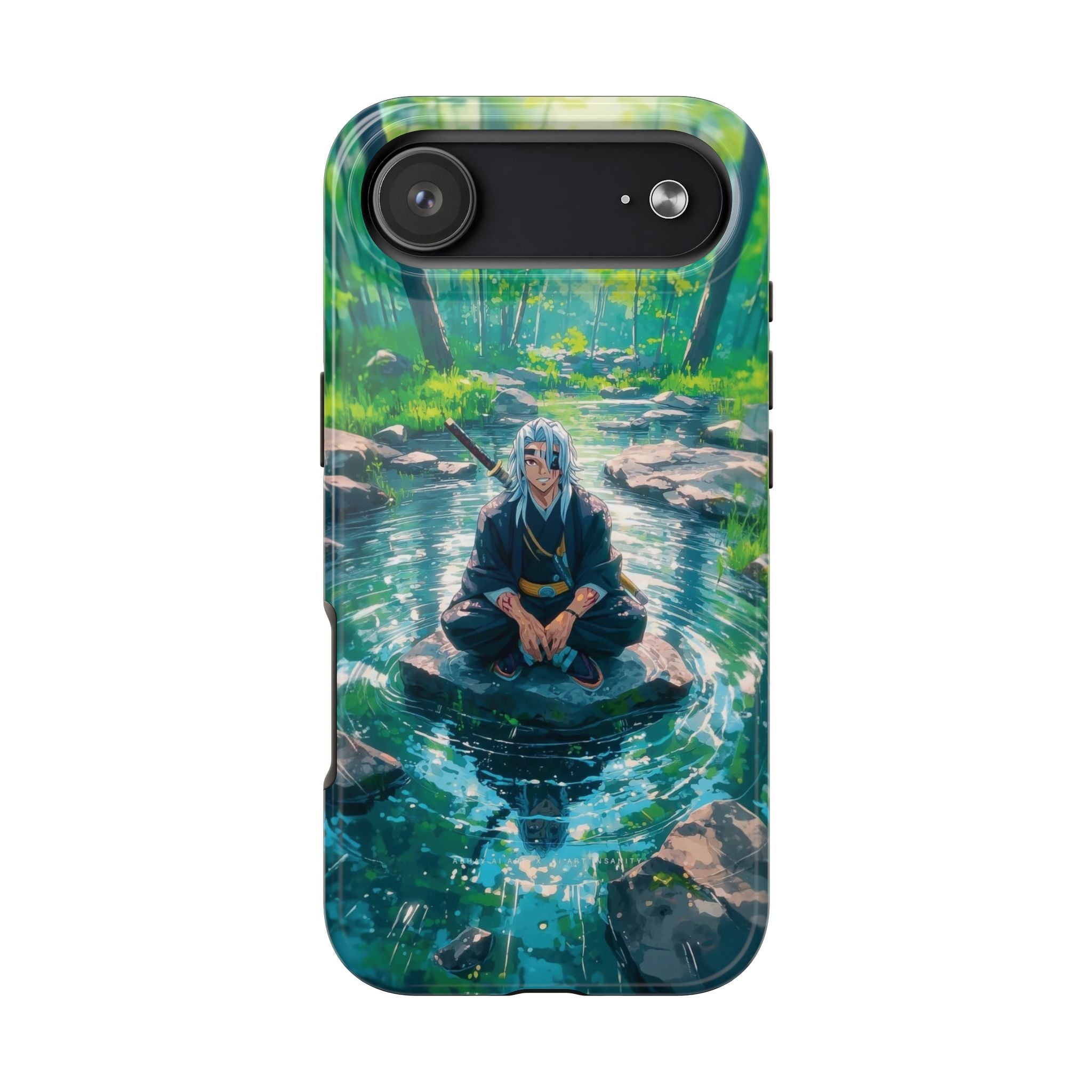 Serene Samurai Phone Case - Tough, Artistic Design for Nature Lovers