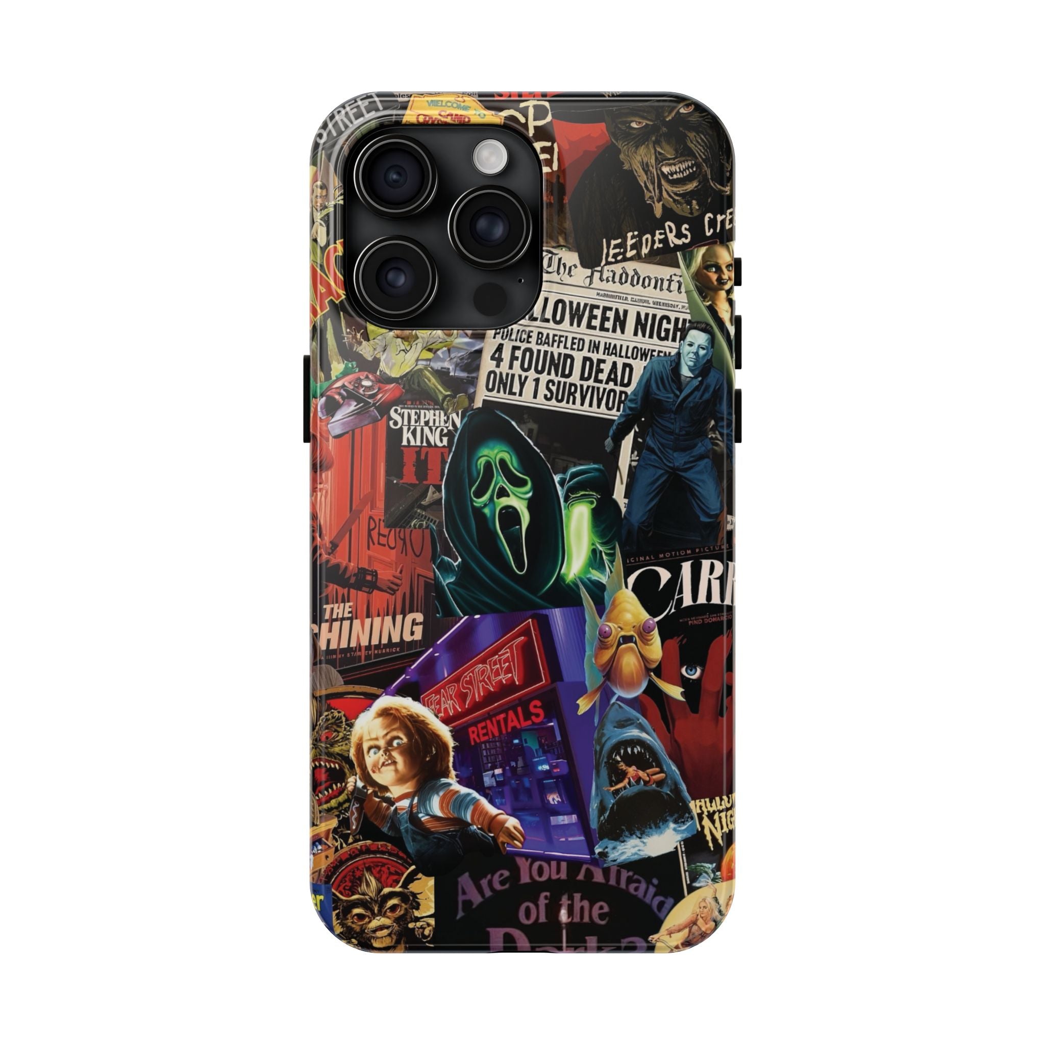 Spooky Horror Movie Phone Case | Tough Phone Cases for Horror Lovers, Halloween Gifts, Unique Accessories, Movie Night Essentials, [...]