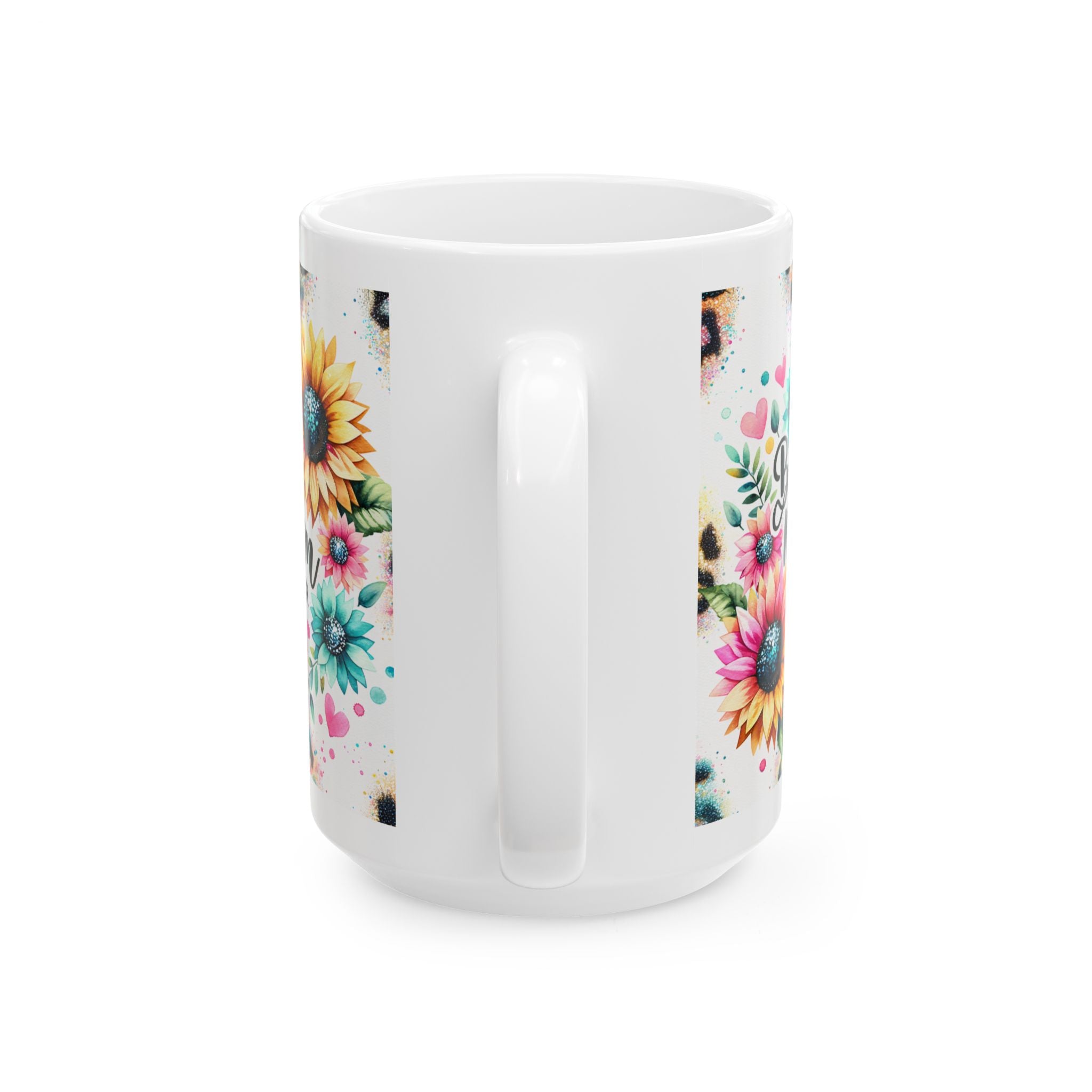 Floral Leopard Print Ceramic Mug, Perfect for Coffee Lovers, Gifts for Mom, Brighten Your Morning, Personalized Gift, Fun Kitchen Decor