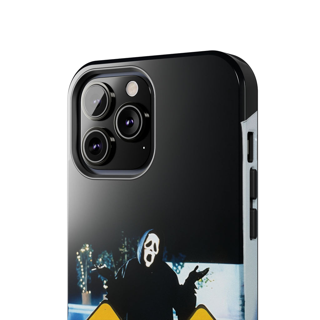 Spooky Phone Cases with Safety and Death Design, Halloween Gift, Horror Movie Merch, Unique Phone Accessories, Fun and Functional