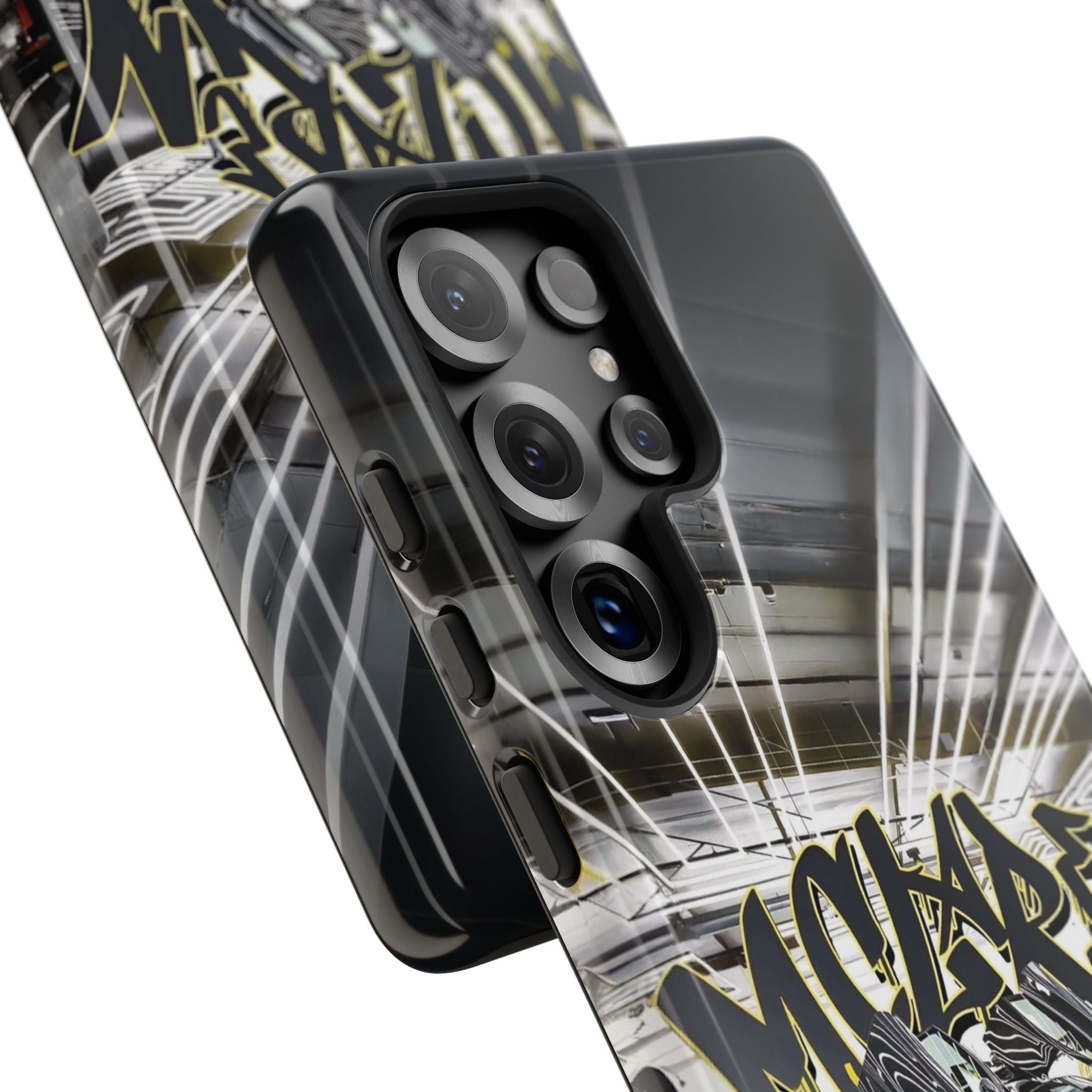 Racing Graffiti Phone Case — McLaren Sports Car Garage Design