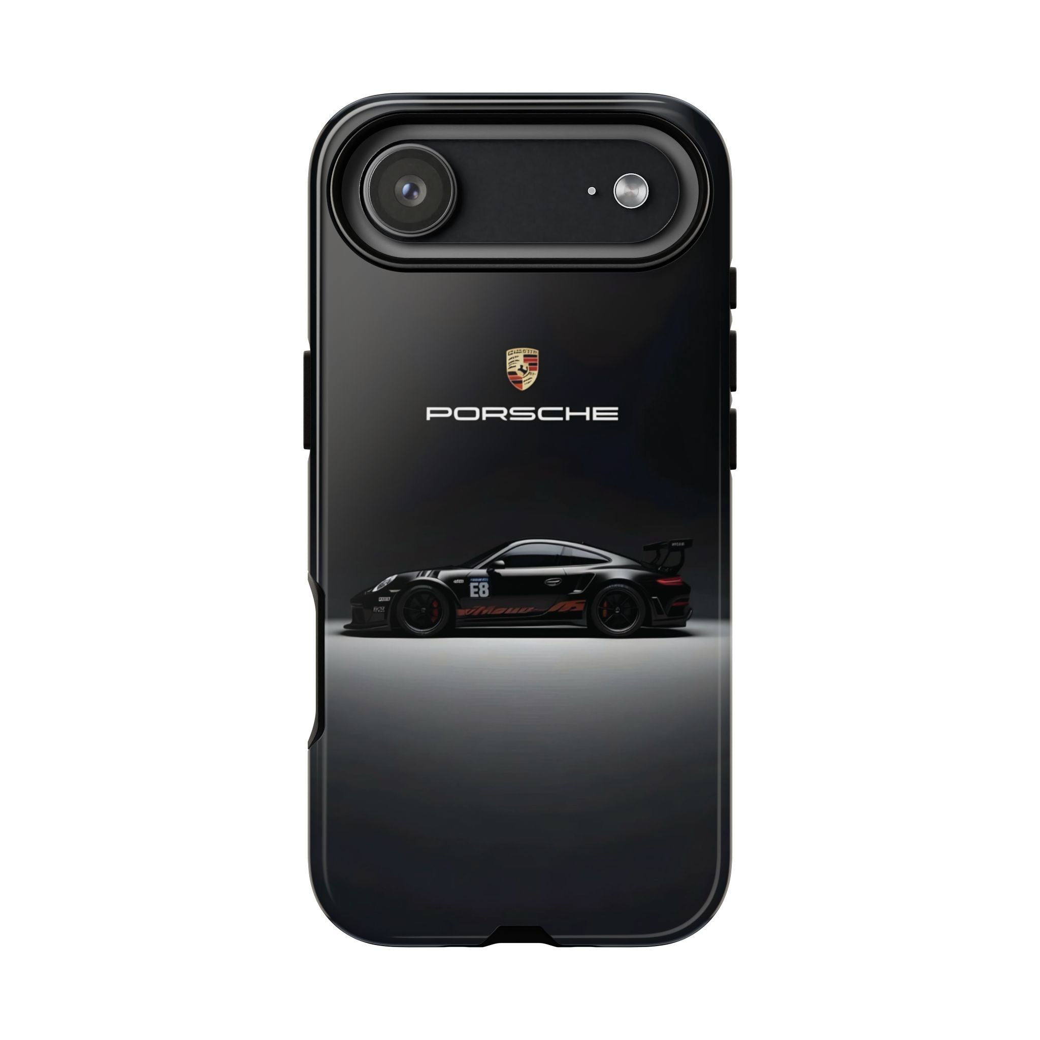 Porsche Racing Phone Case — Sleek Black Sports Car Tough Case