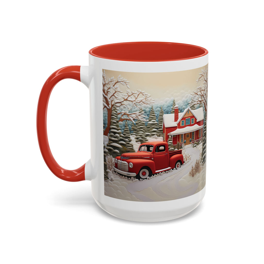 Winter Wonderland Accent Coffee Mug, Cozy Holiday Coffee Cup, Festive Gift for Coffee Lovers, Winter Decor Mug, Rustic Home Accent