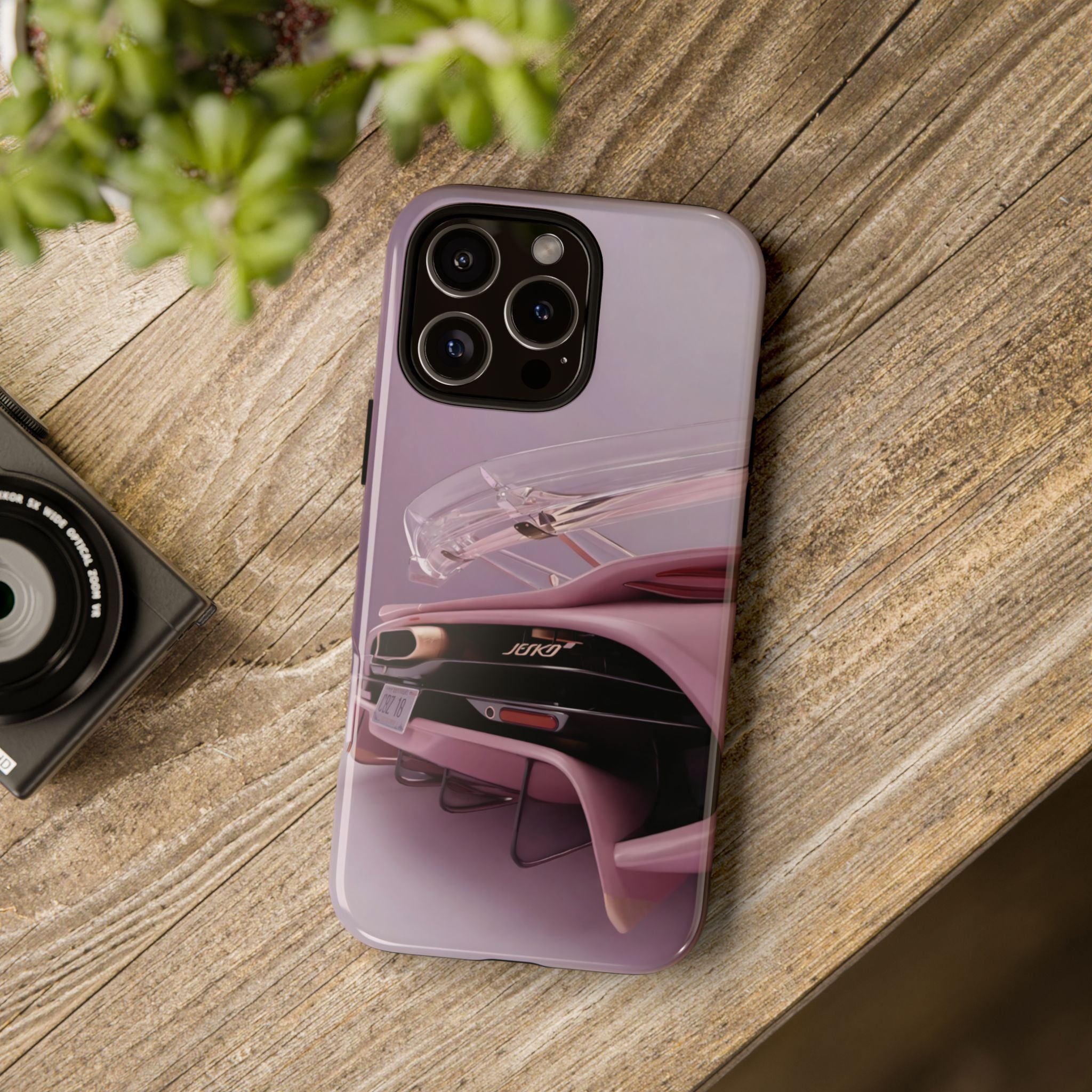 Pink Hyper Car Phone Case — Retro Automotive iPhone Cover