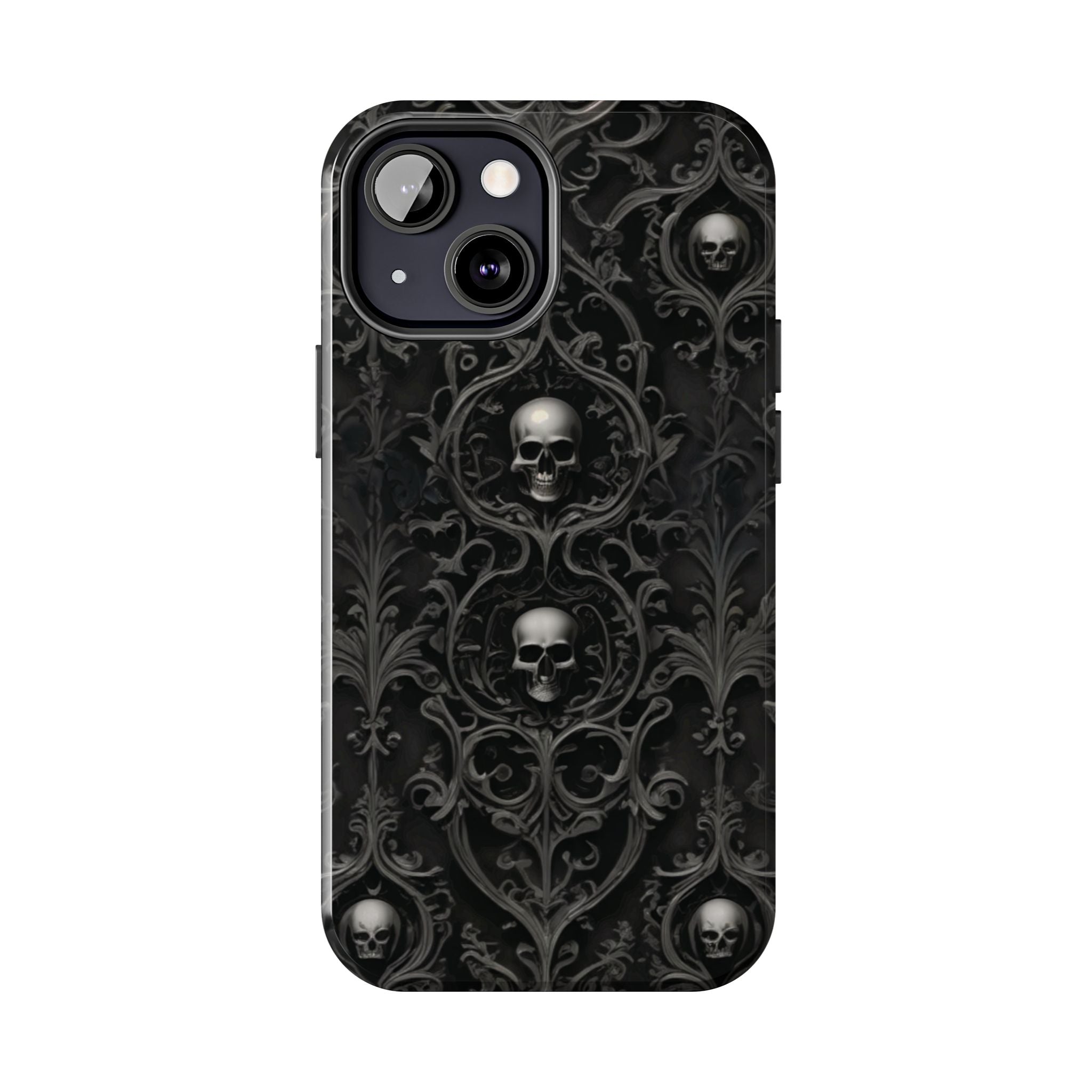 Gothic Skull Phone Cases - Tough Protection, Unique Gift for Halloween, Dark Aesthetic Accessory for Men and Women, Trendy Phone Cover