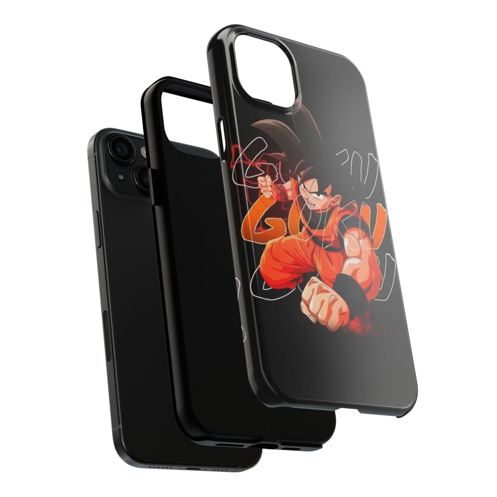 Anime Tough Phone Cases, Goku Strength Case, Durable Phone Cover, Gaming Phone Accessory, Cartoon Phone Case, Gift for Fans