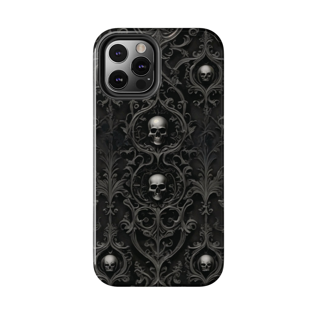 Gothic Skull Phone Cases - Tough Protection, Unique Gift for Halloween, Dark Aesthetic Accessory for Men and Women, Trendy Phone Cover