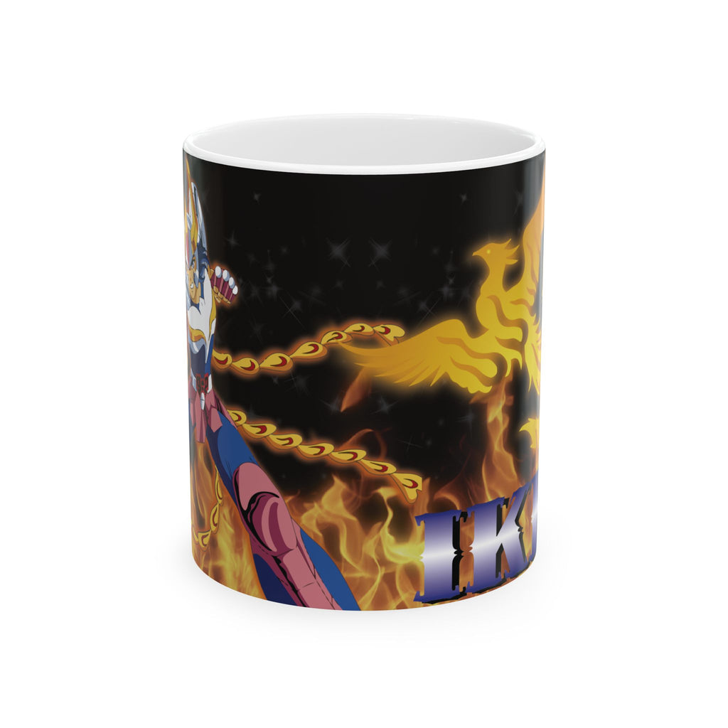 Saint Seiya Phoenix Ikki Ceramic Mug — Anime Coffee Cup with Fiery Design (11oz/15oz)