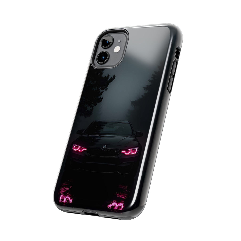 Tough Phone Case with Neon Car Design, Durable Smartphone Cover, Gift for Car Enthusiasts, Unique Accessory for Him, Perfect for Birthdays