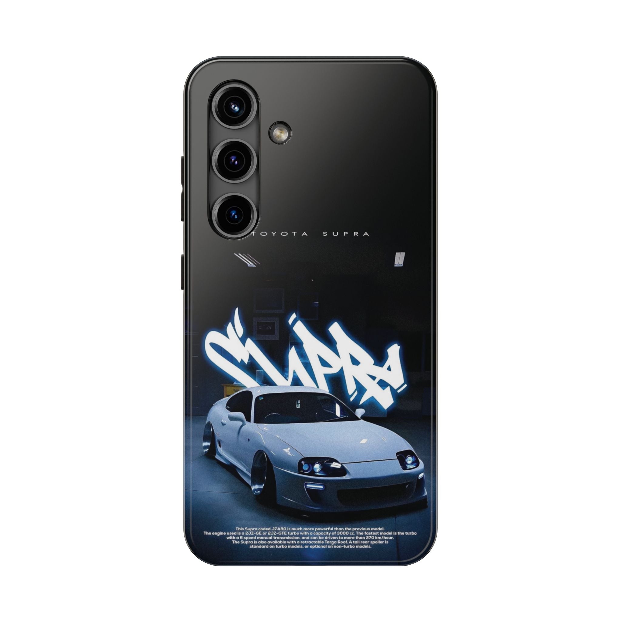 Toyota Supra Graffiti Phone Case - Tough & Stylish Protection for Car Enthusiasts